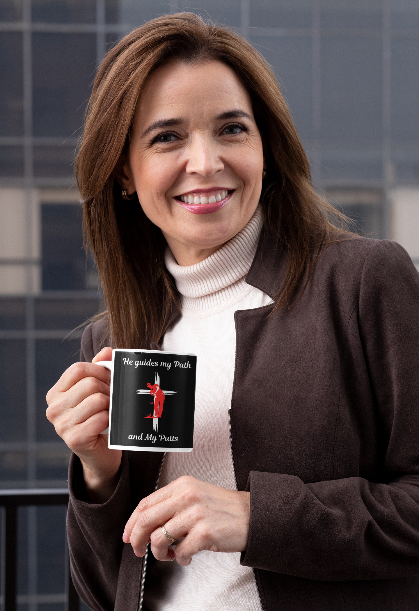 Mug for golfers who trust in God and love the game