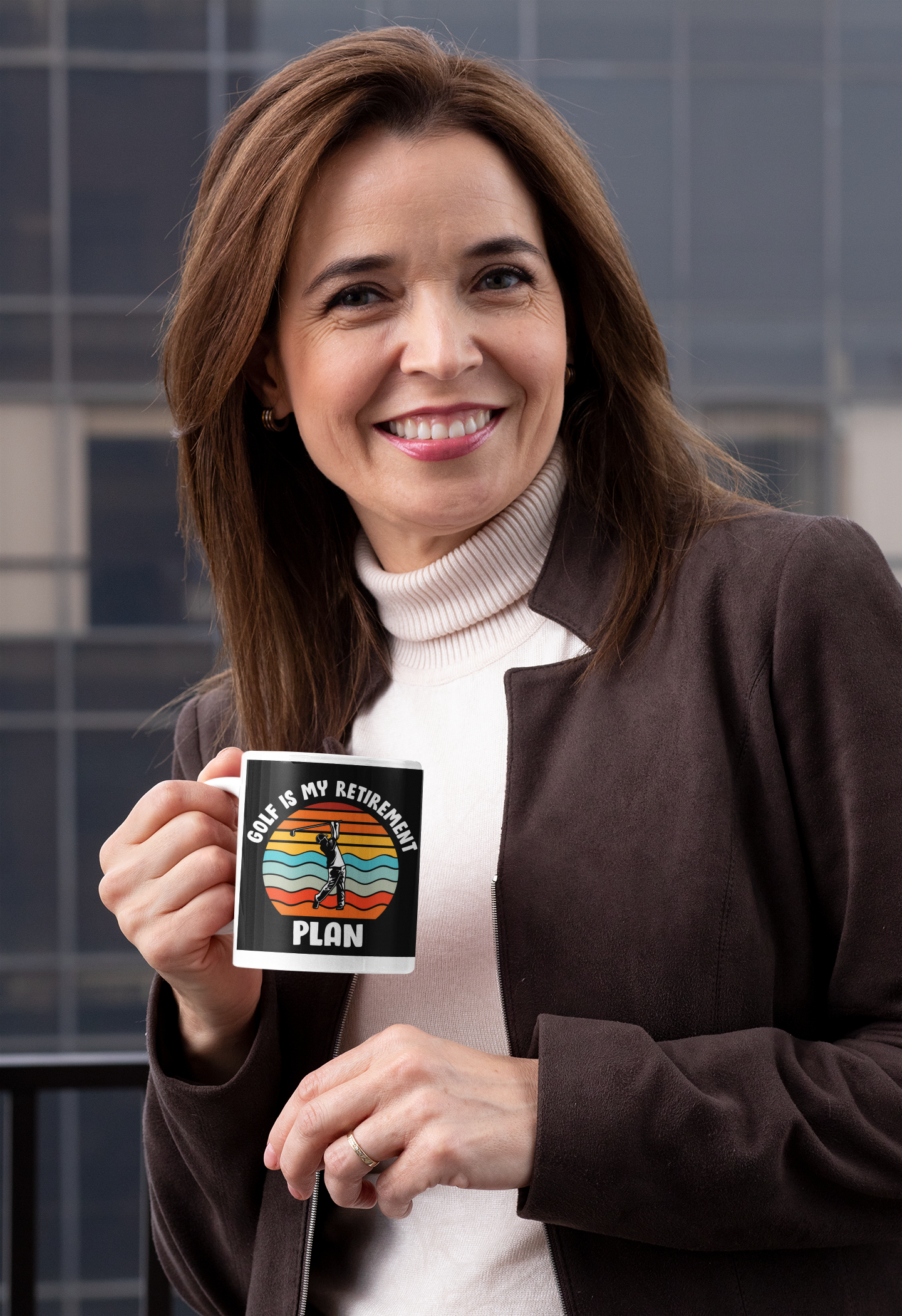 Office mug for golfers with tee-time daydream style