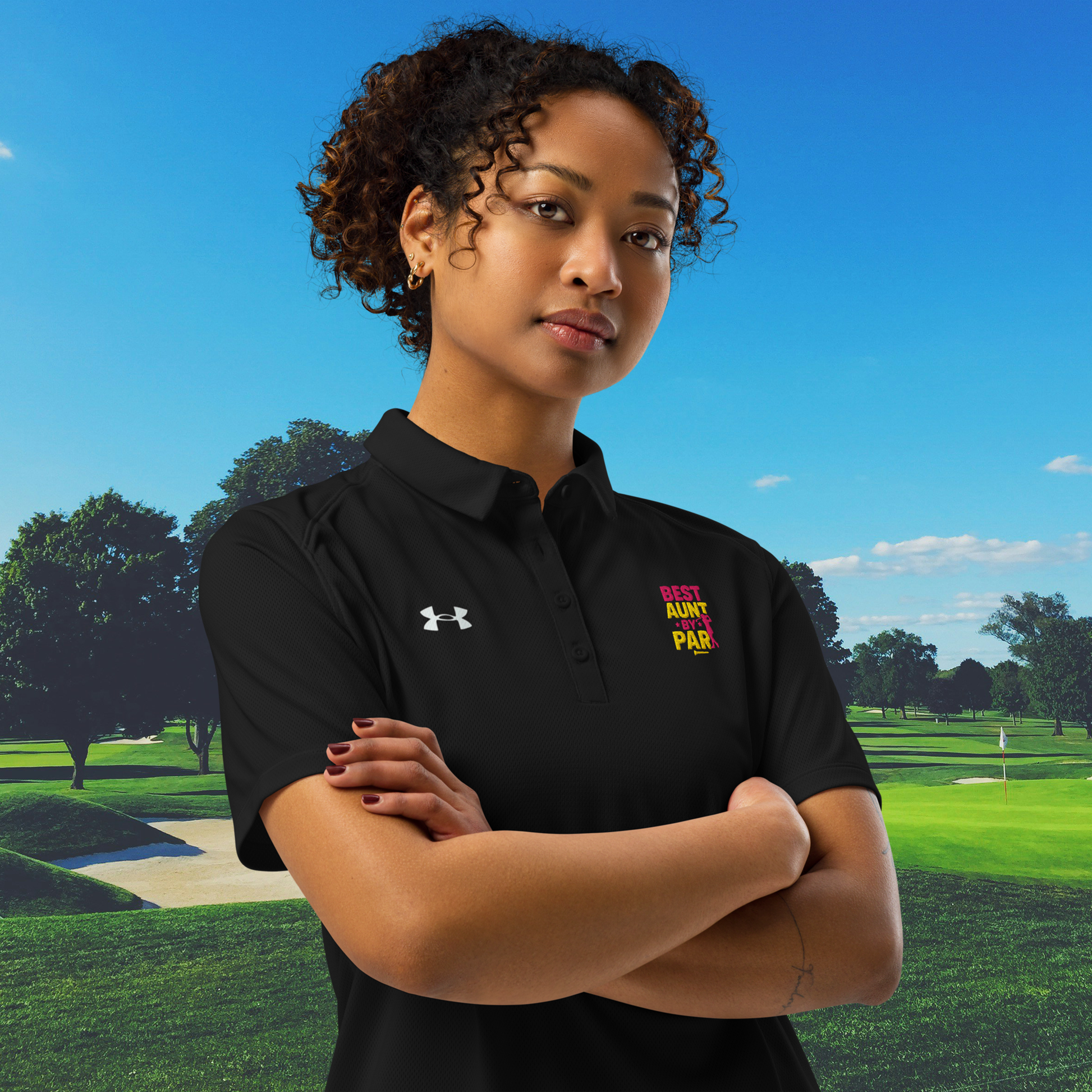 Best Aunt by Par short sleeve performance top