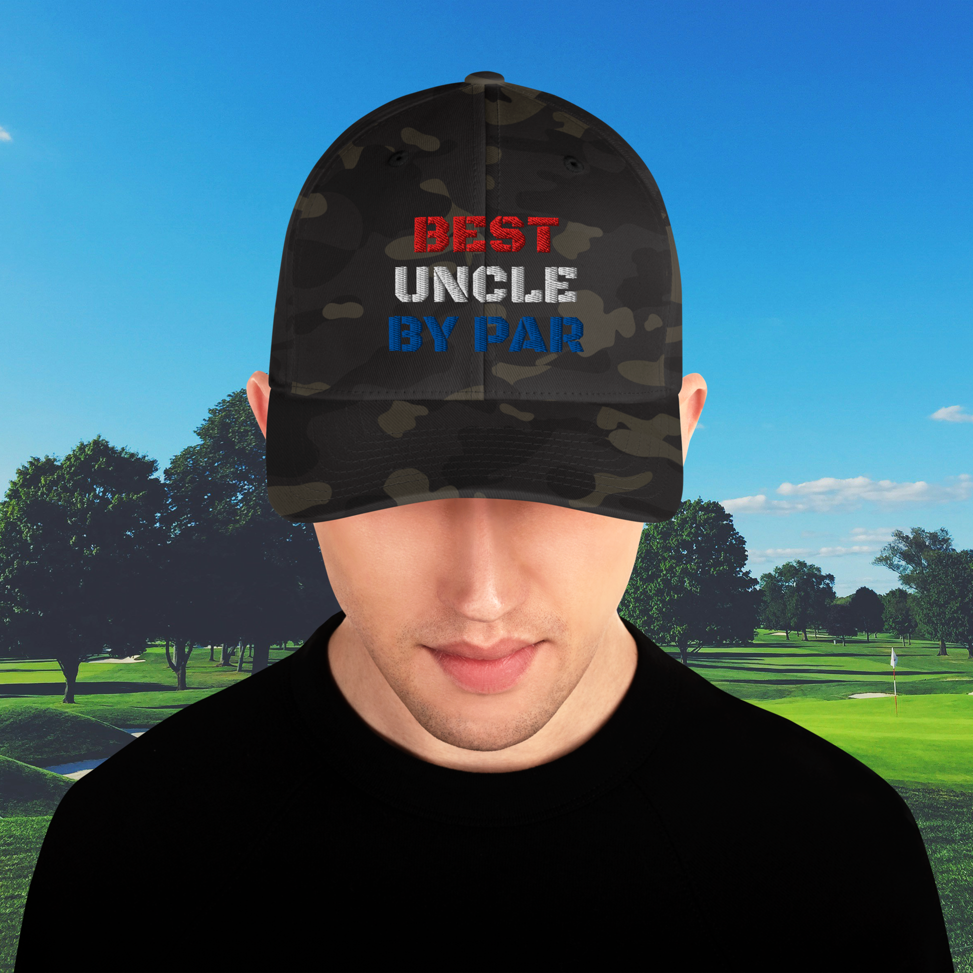 camo embroidered uncle golf hat
