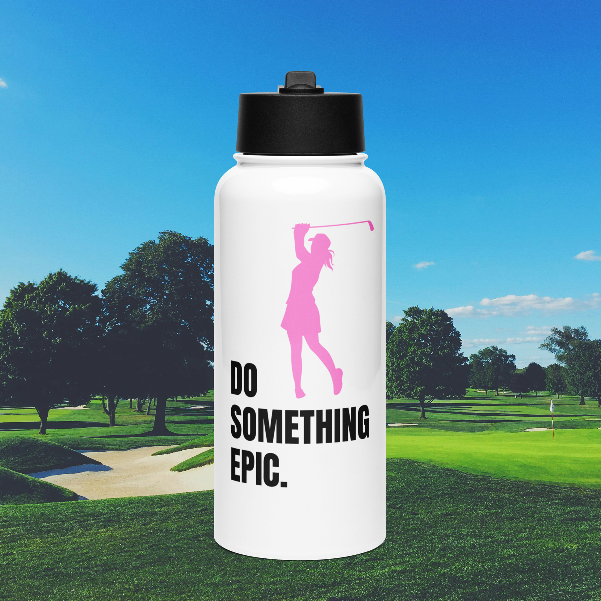 Water Bottle with Straw