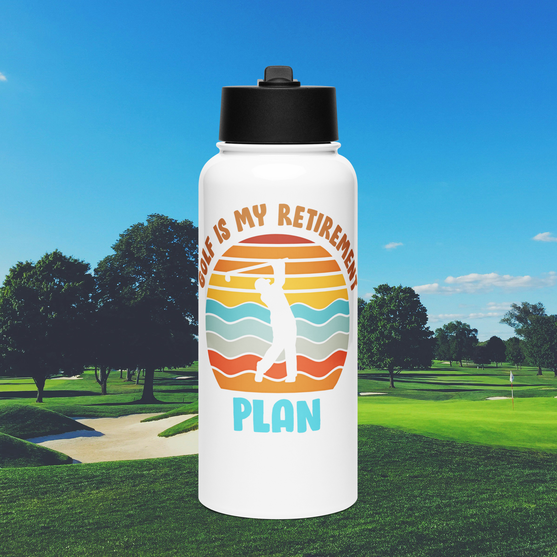 Water Bottle with Straw