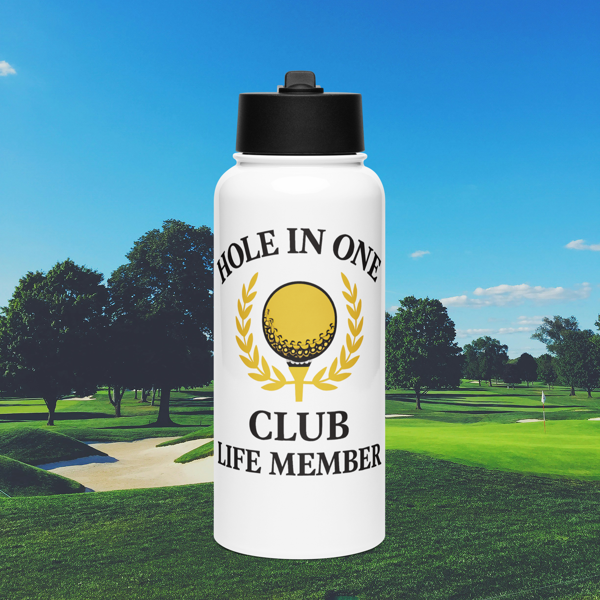 Water Bottle with Straw