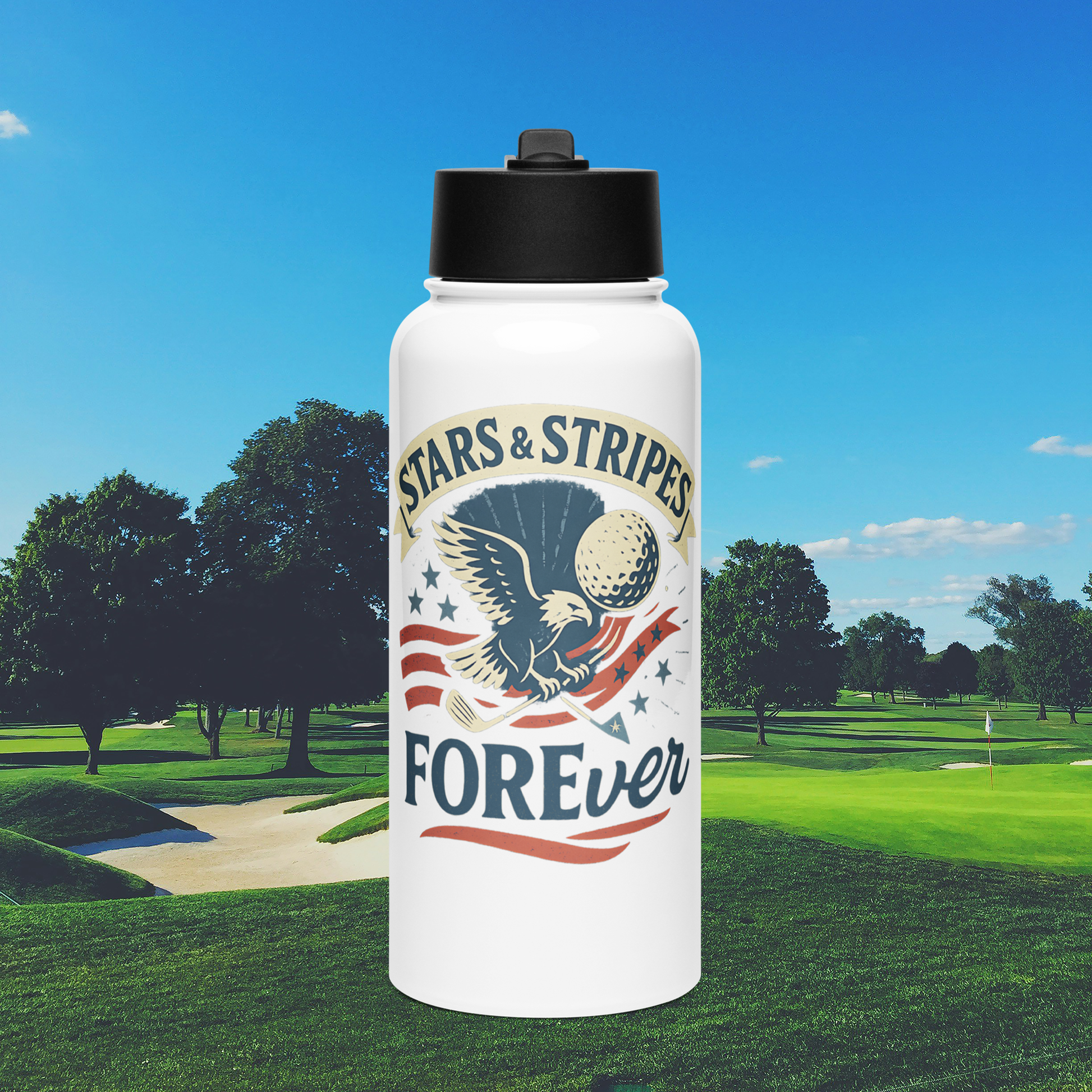 Water Bottle with Straw