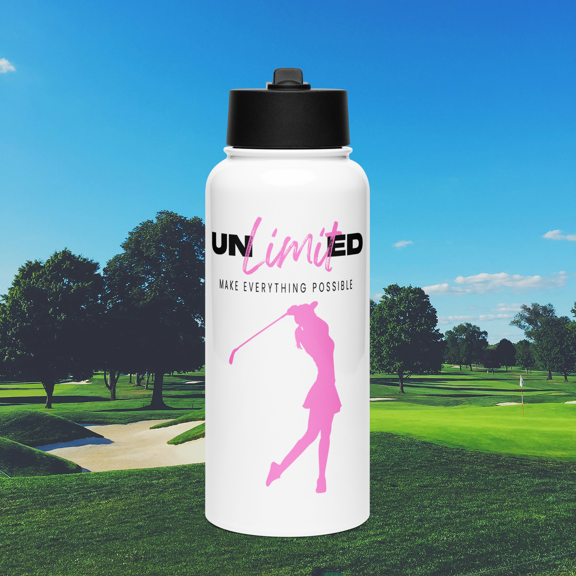 Water Bottle with Straw