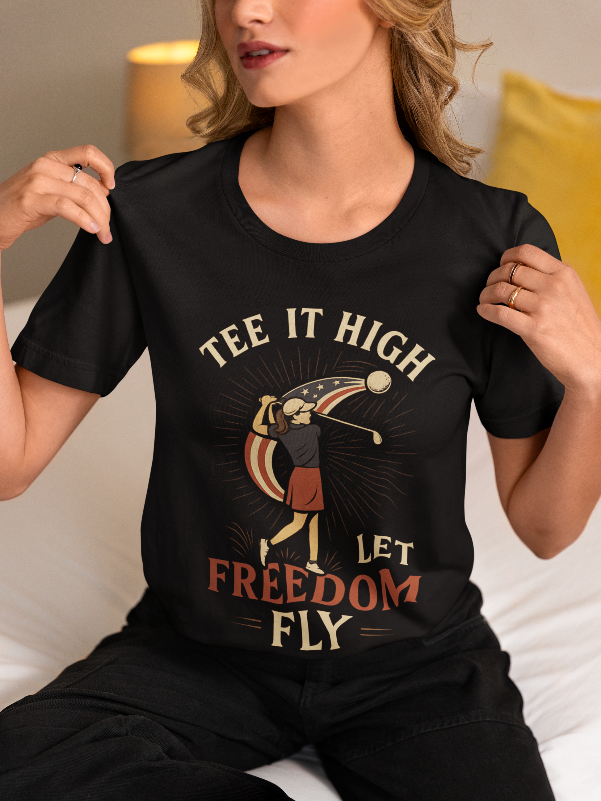 Patriotic women’s golf tee design