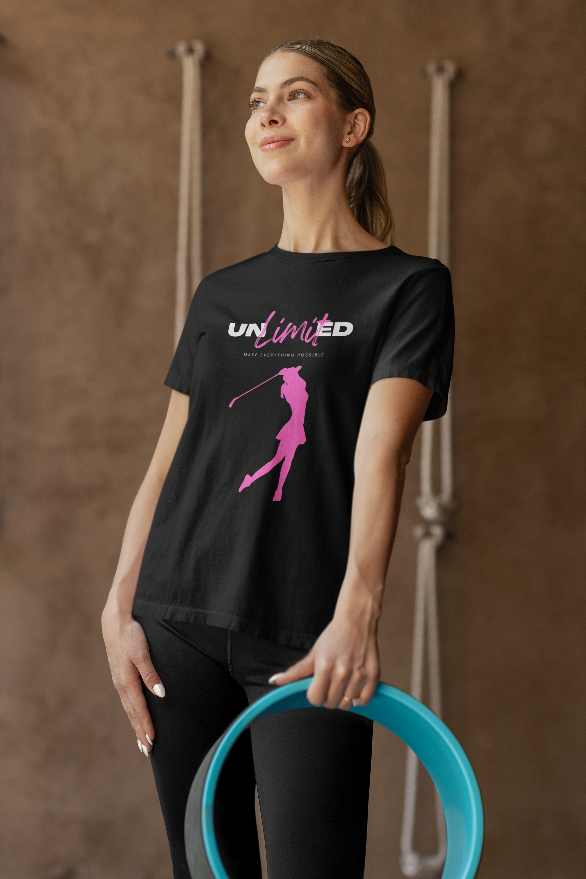 Black t-shirt with unlimited empowerment slogan