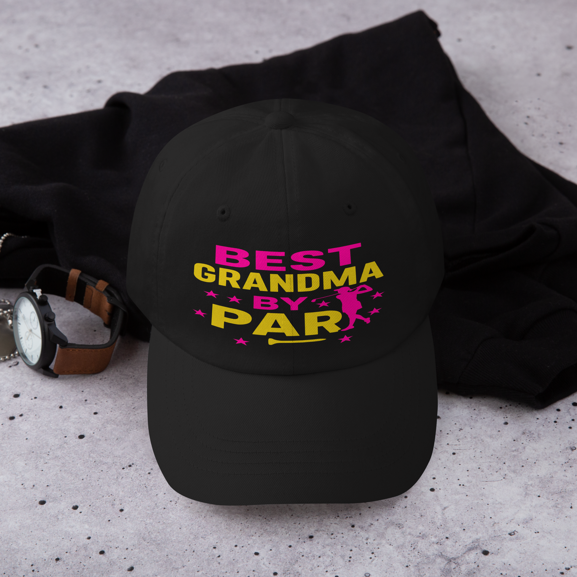 golf cap with best grandma slogan