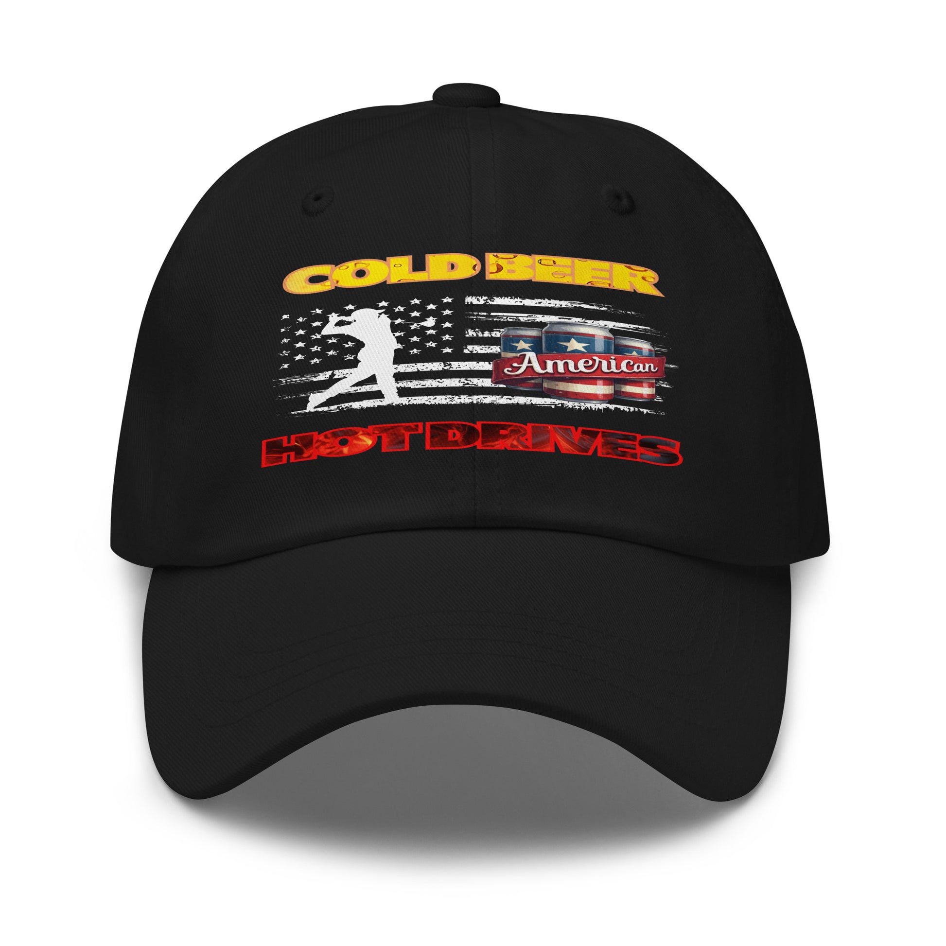 patriotic golf hat with bold colors