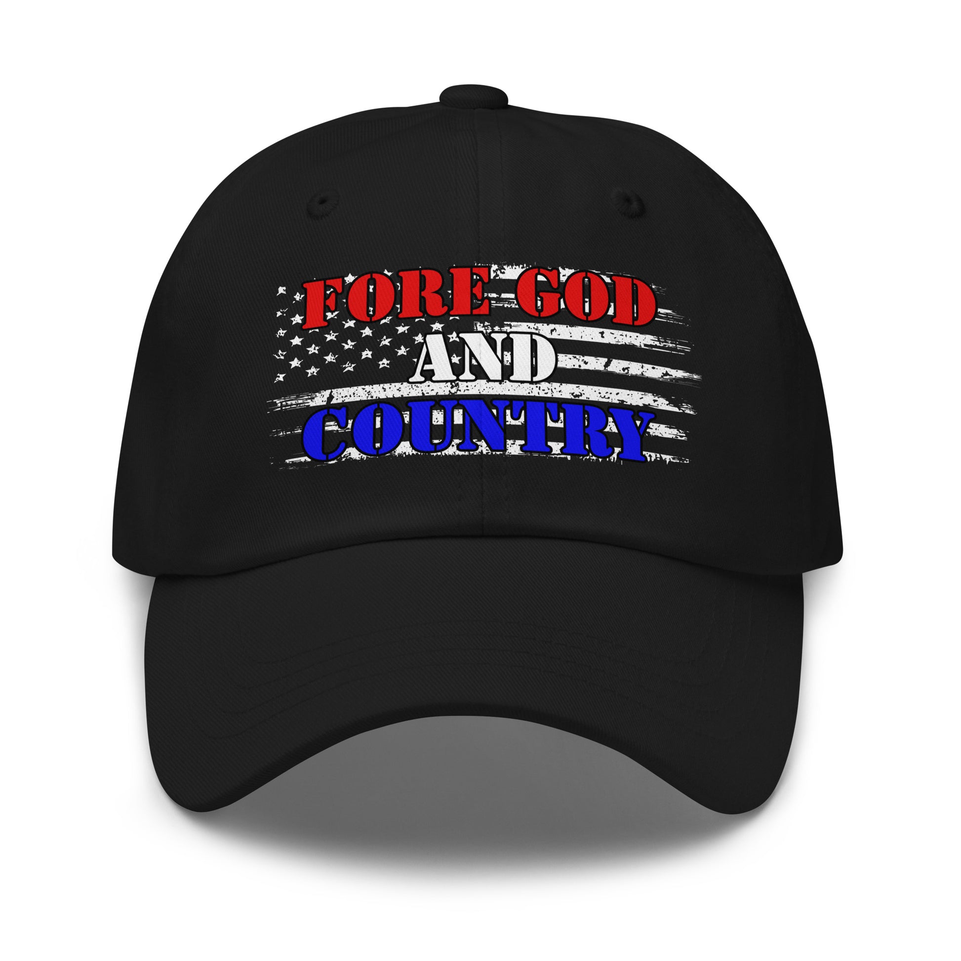usa flag inspired golf cap with faith message
