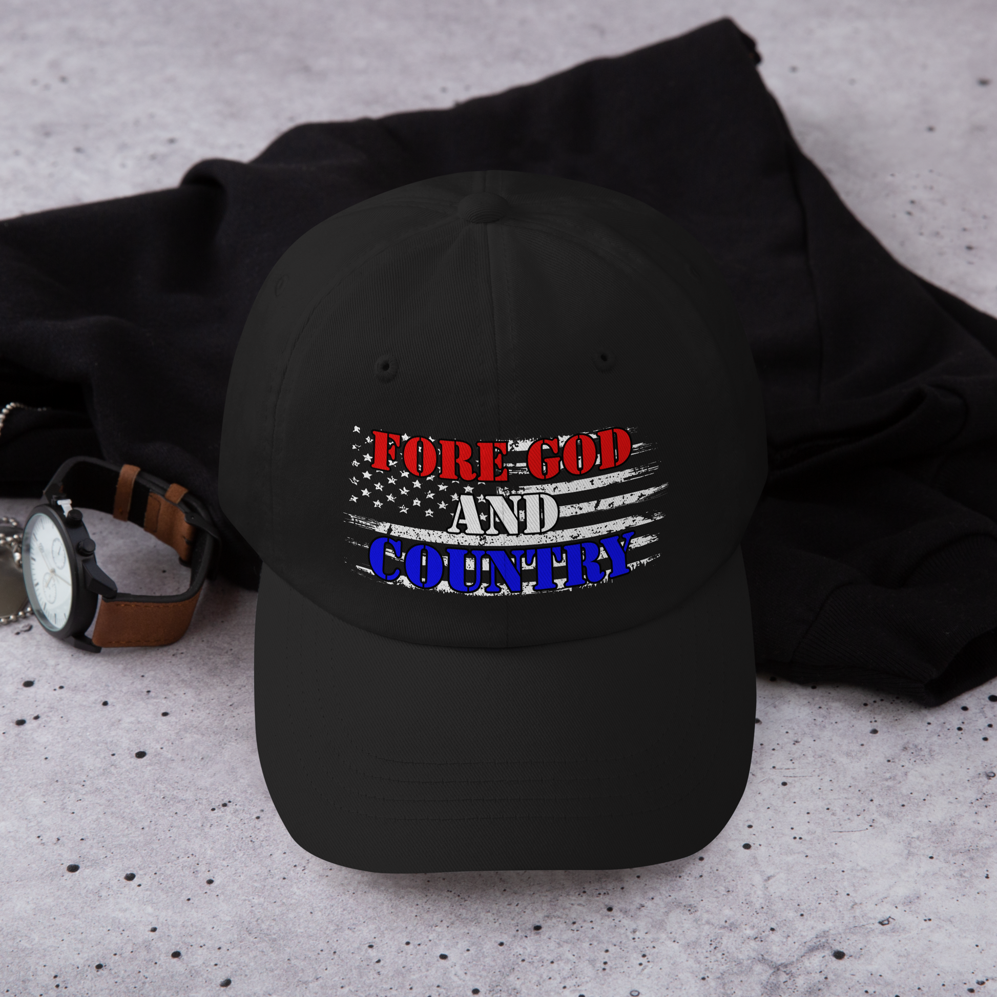 golf hat with american flag design