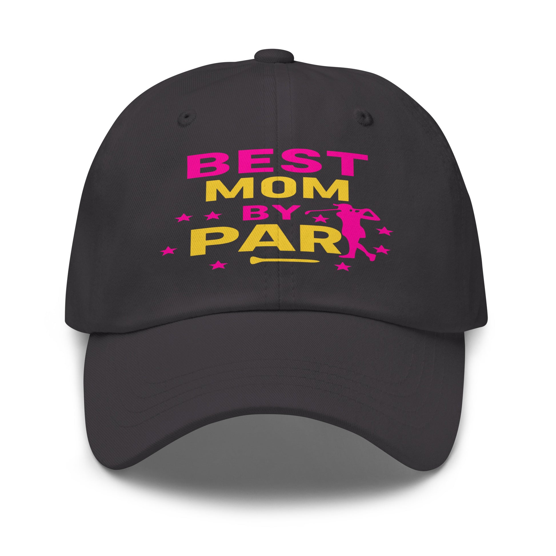 best mom on the course printed cotton cap