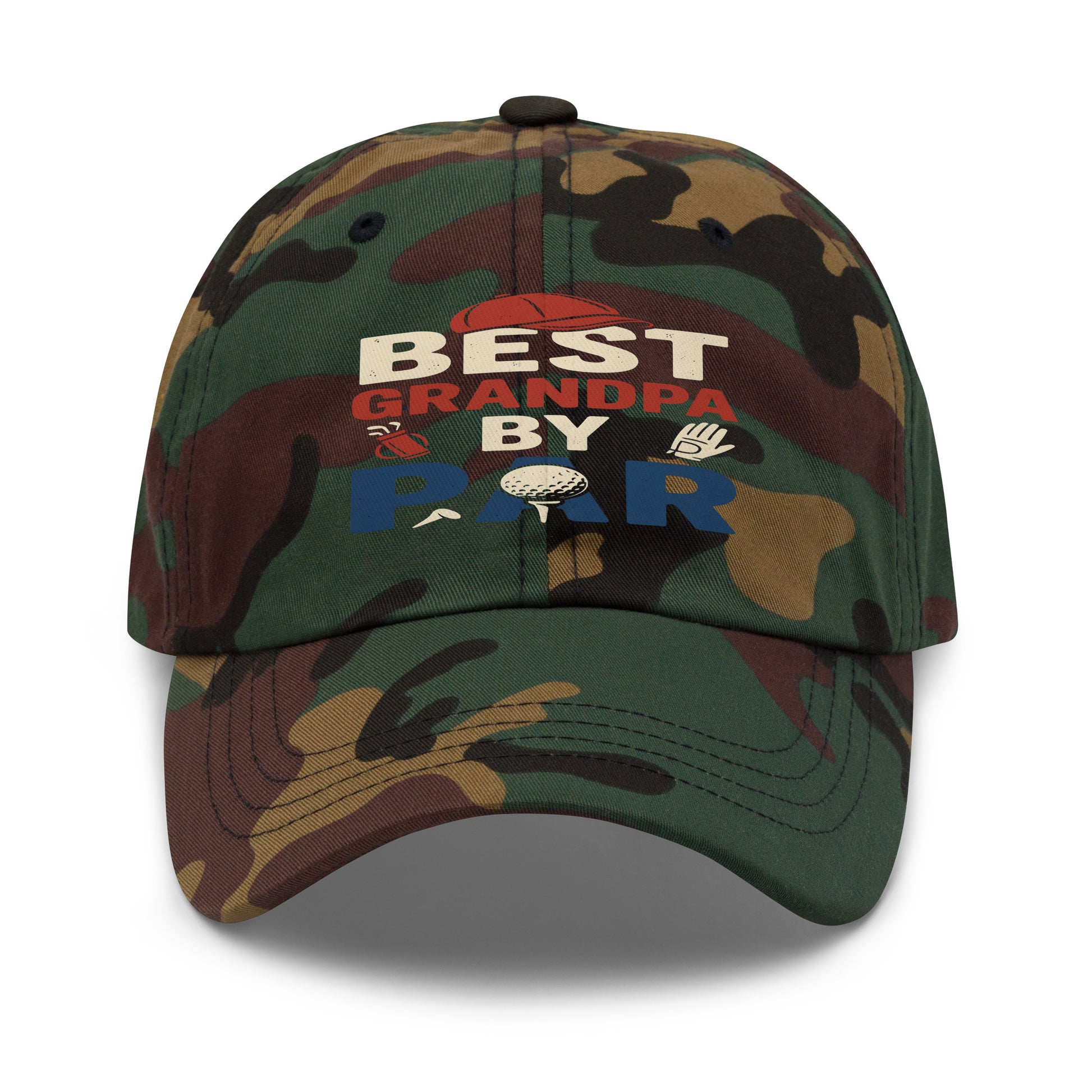 green camo color version of best grandpa by par hat
