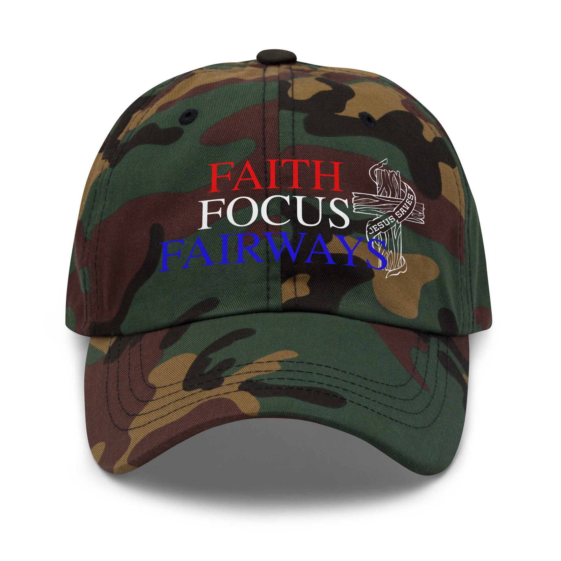 camo green option for faith golf hat