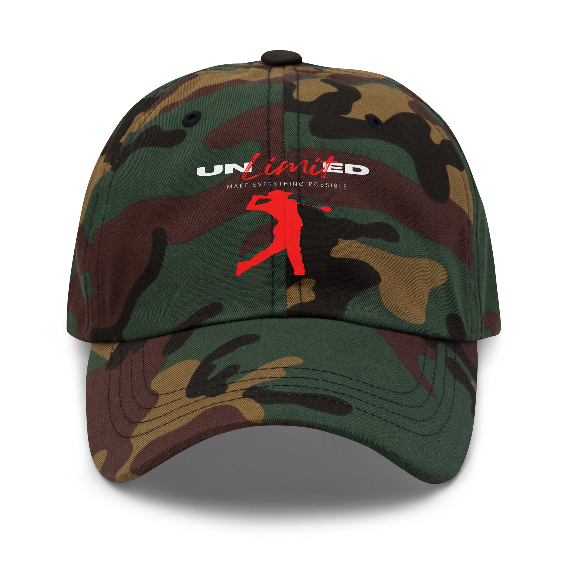 camo green color option for men’s unlimited hat