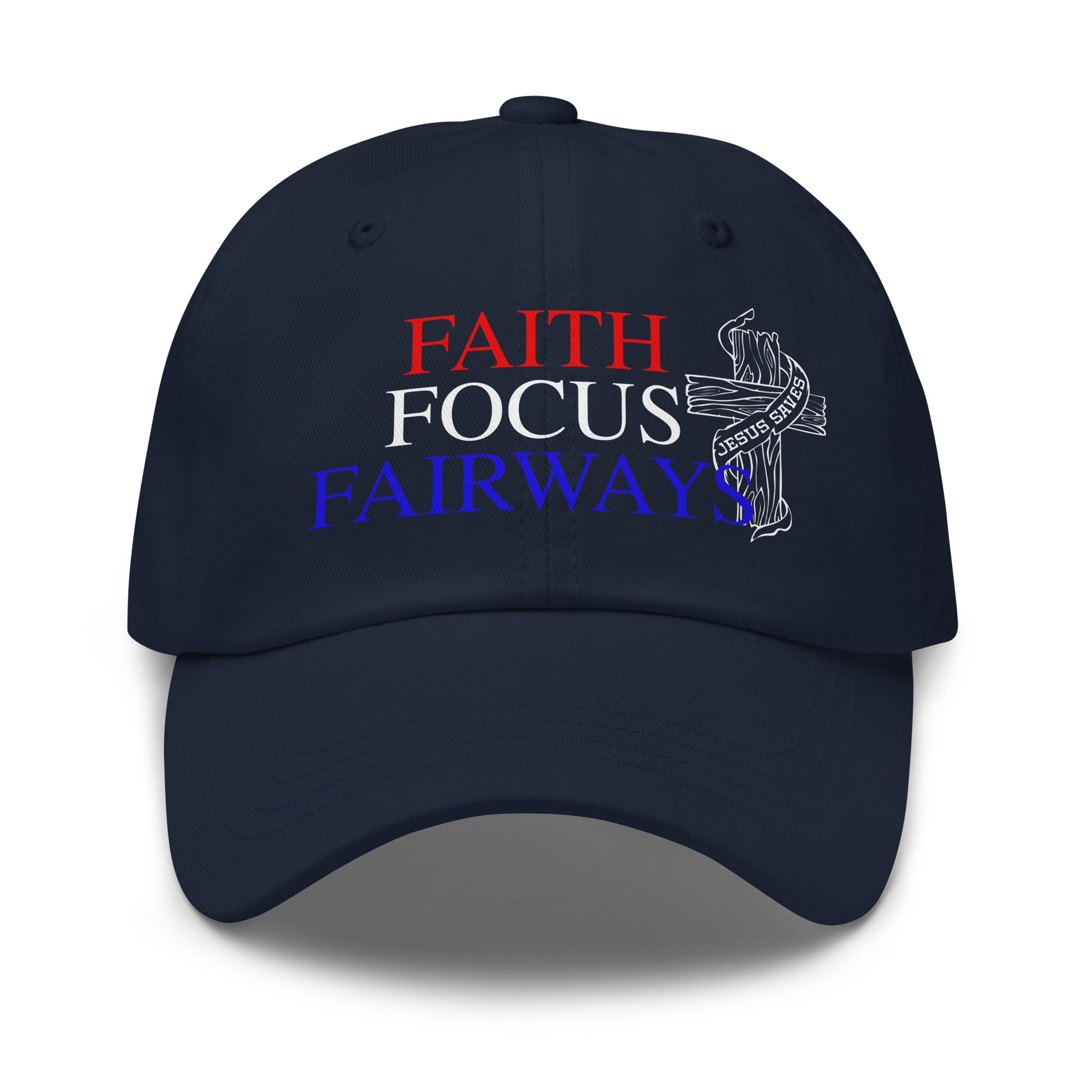 faith golf hat with scripture inspired message
