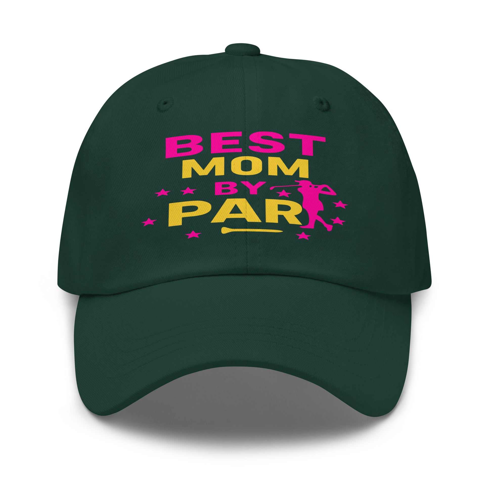 mothers day golf hat with stars and swing graphic