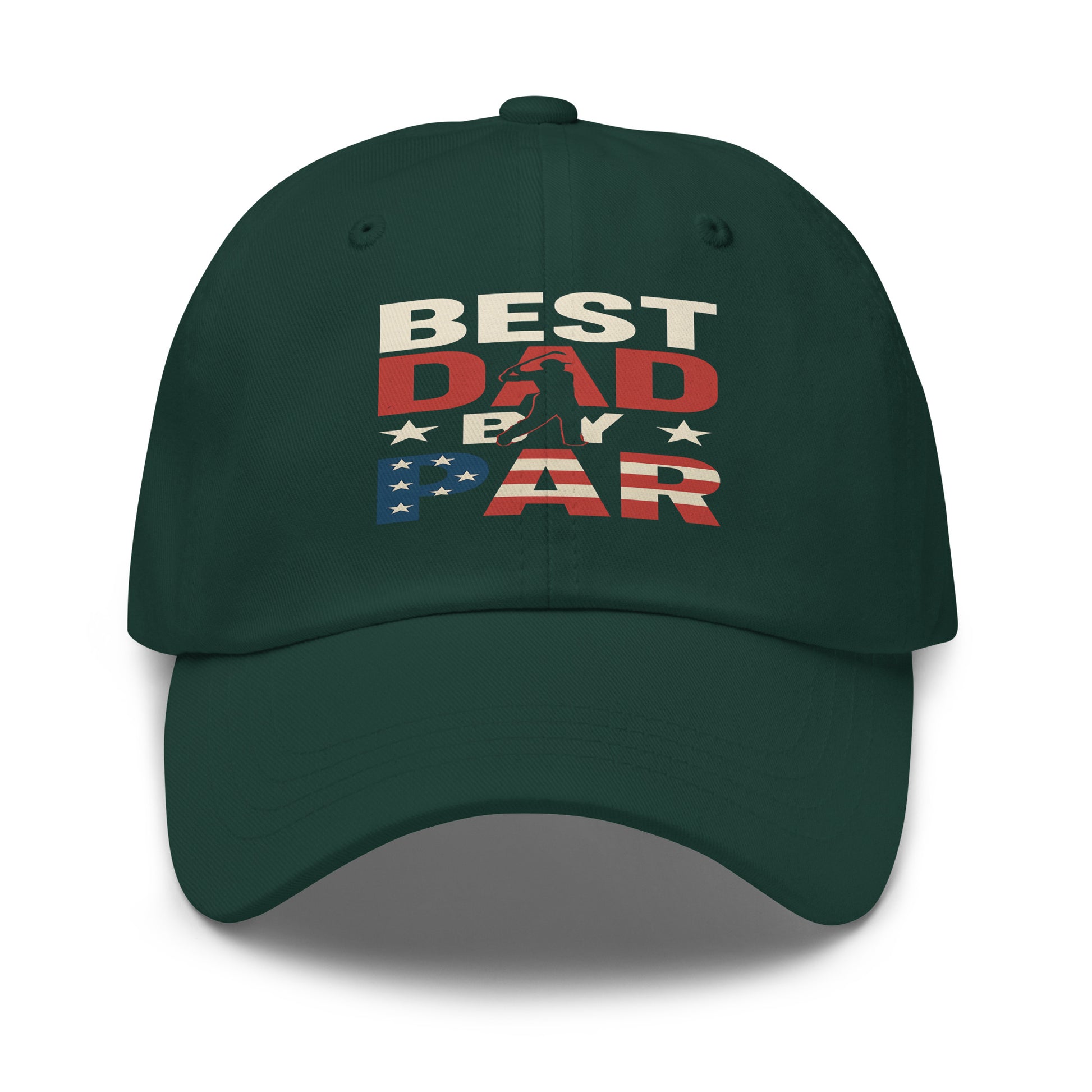 father’s day golf cap with patriotic lettering