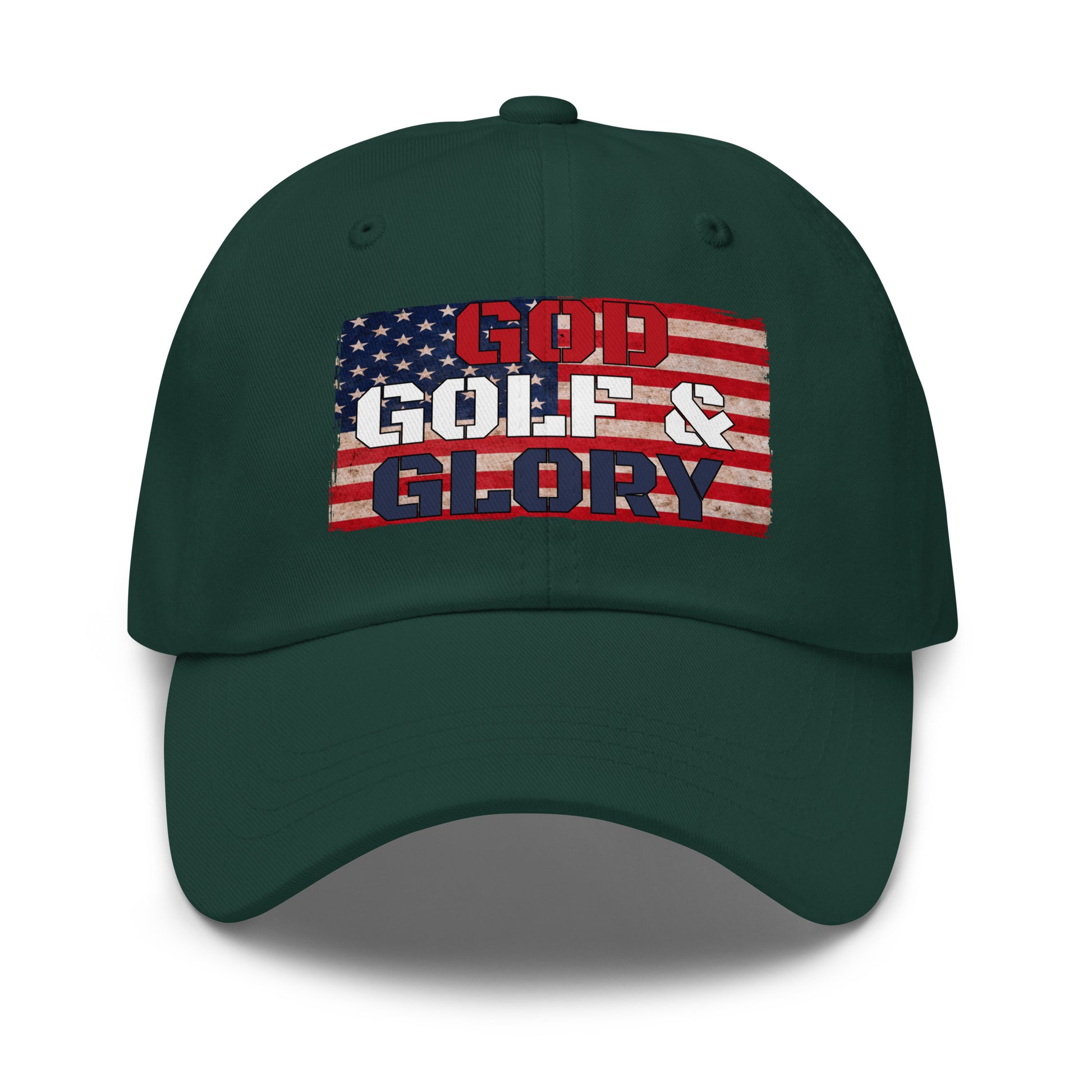 low profile cap with bold american message