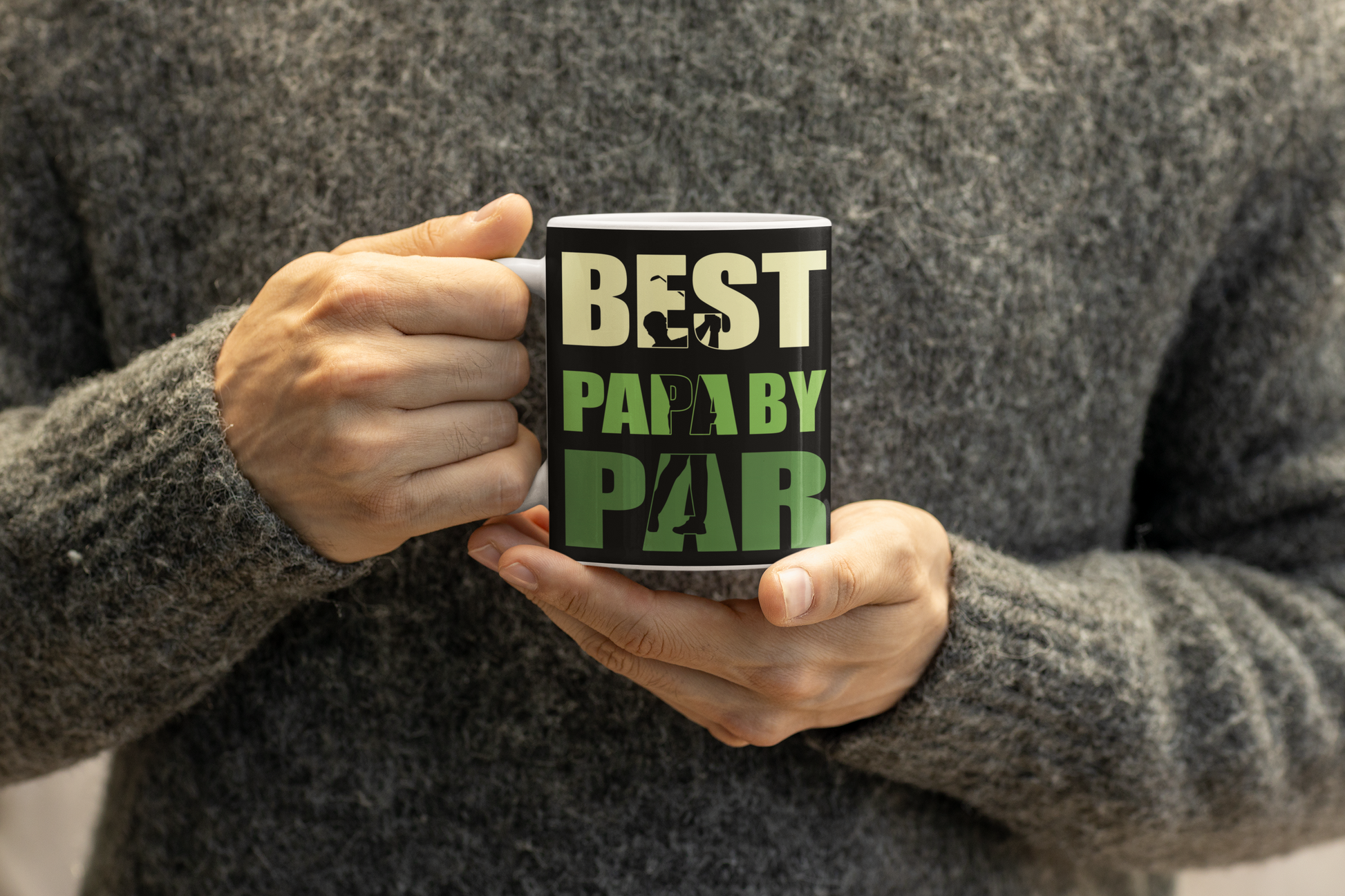 best dad golf mug with vintage style design