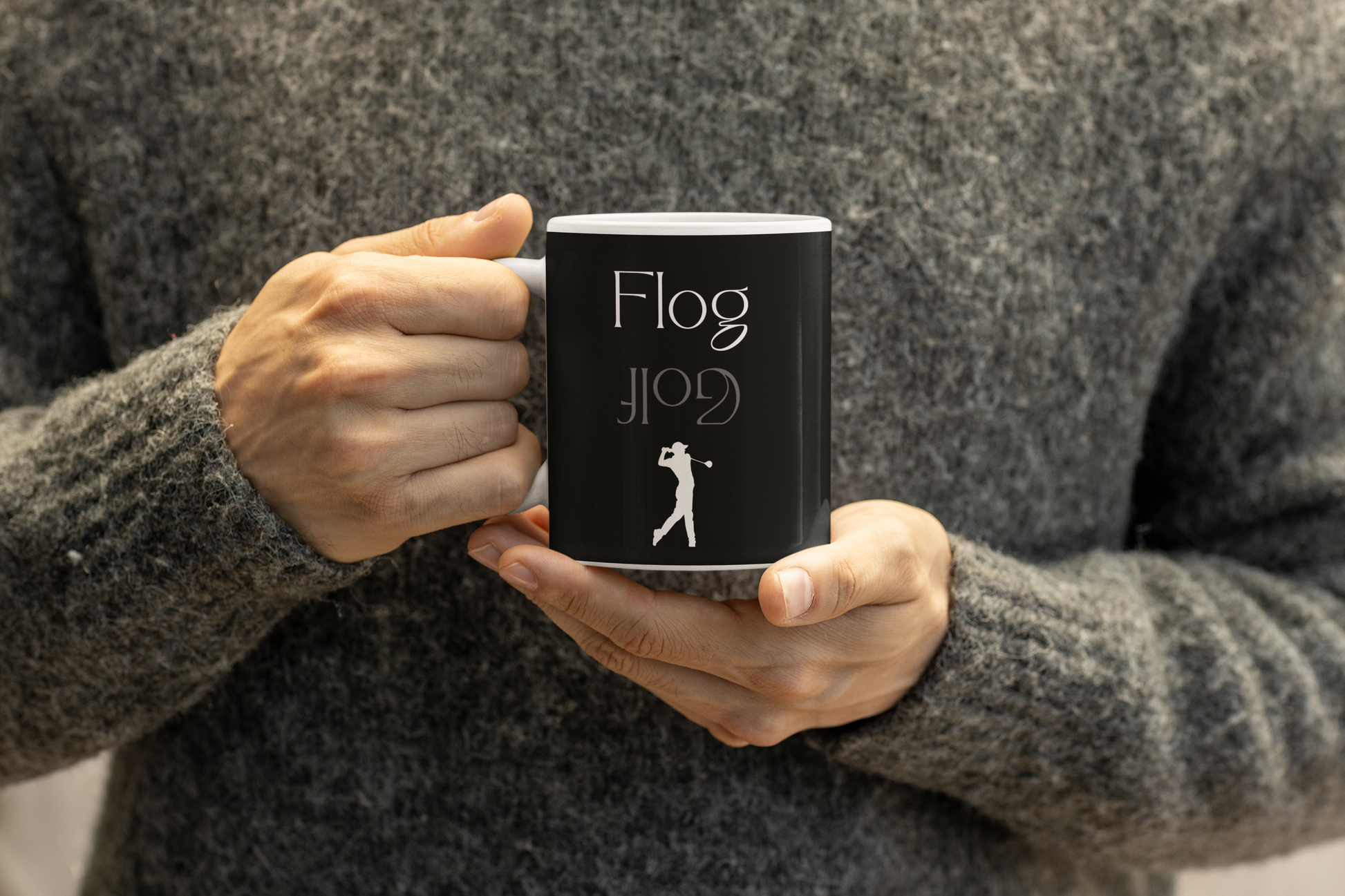 modern golf loverβs coffee mug
