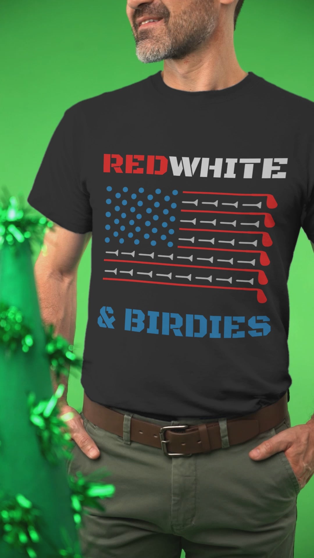Stars and tees flag concept in USA colors