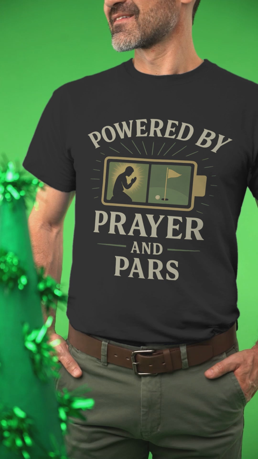 Golf-themed inspirational quote t-shirt