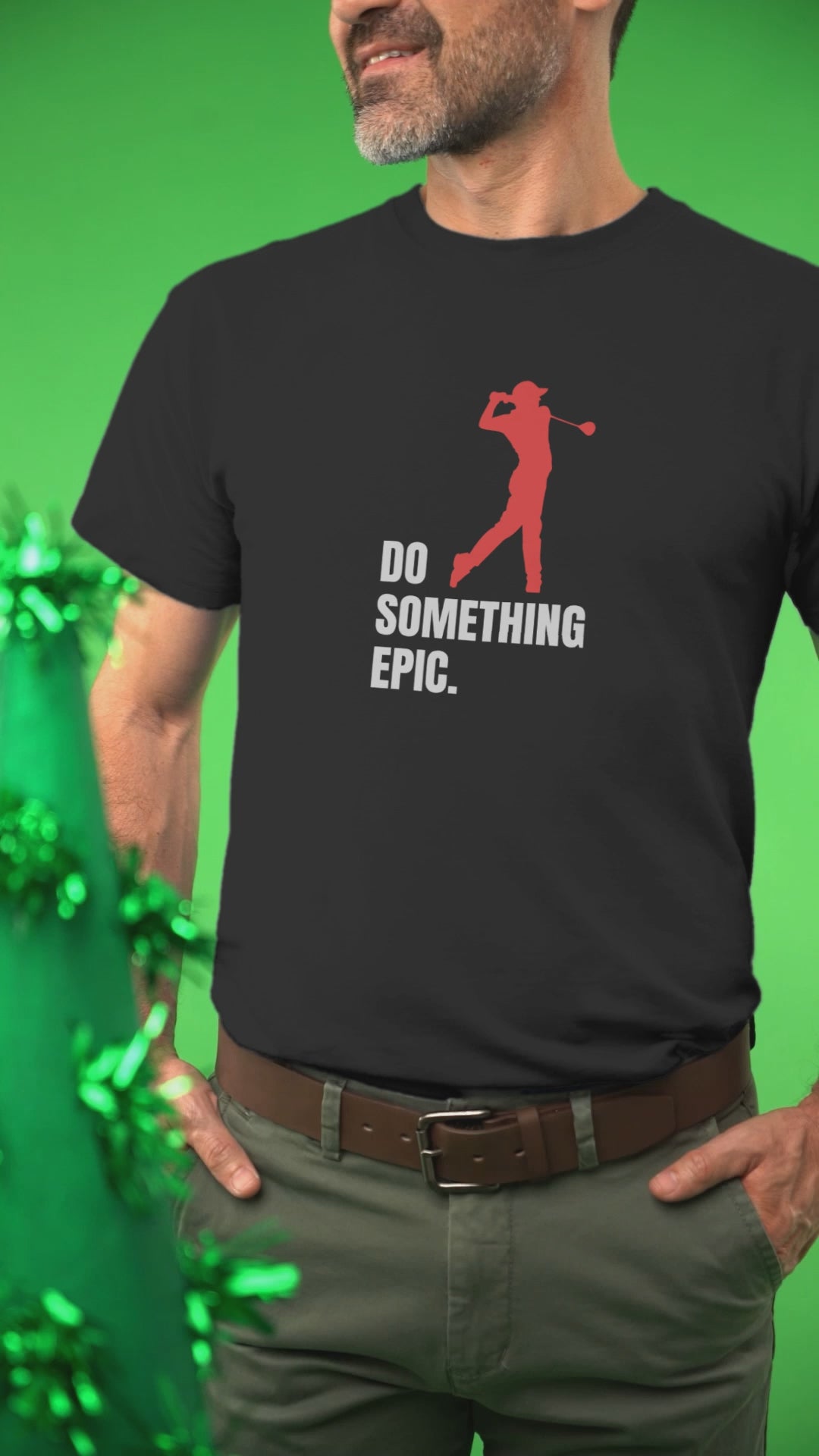 Energetic athlete graphic for confident attitude