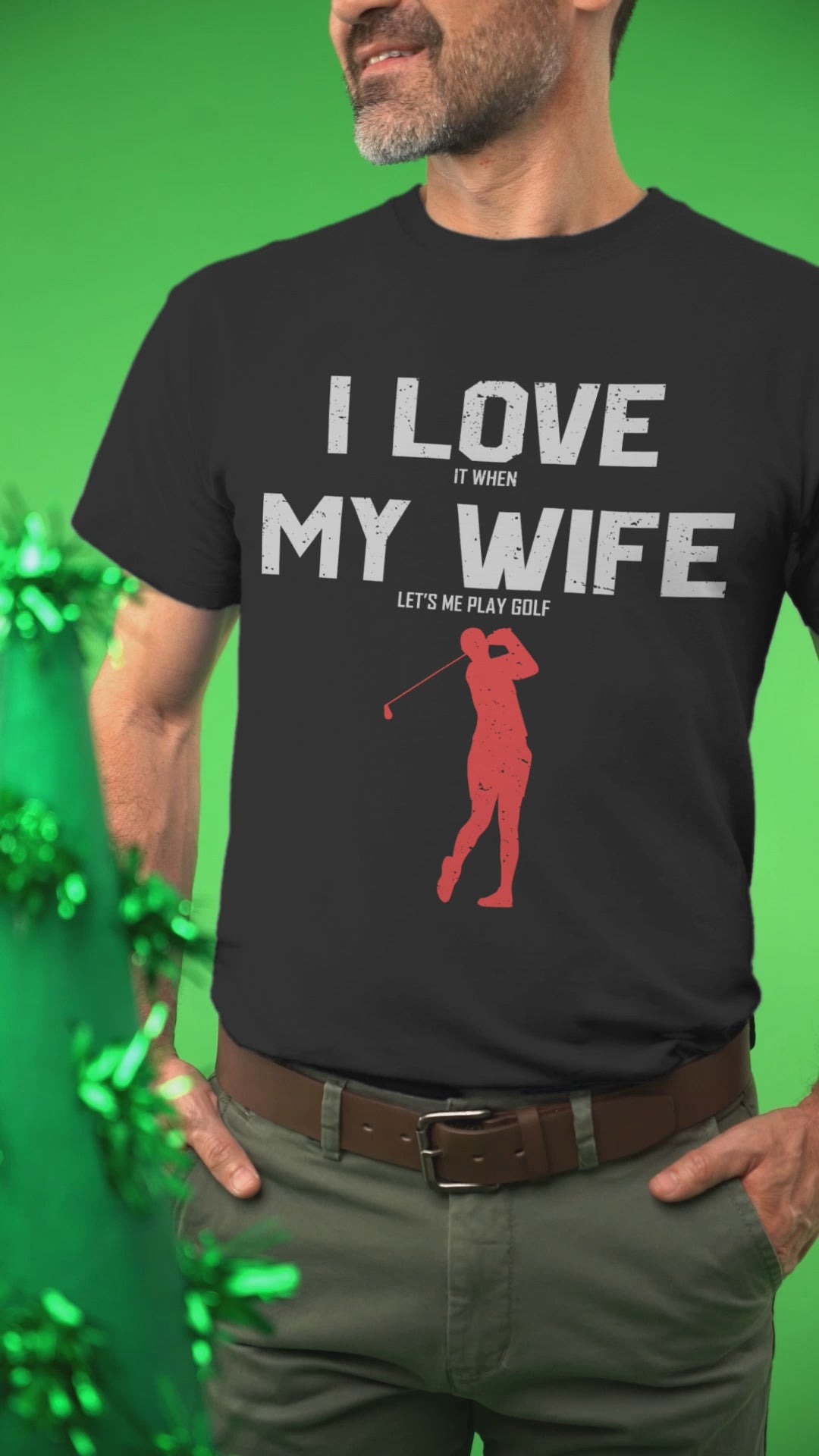 Husband gift shirt with golf humor