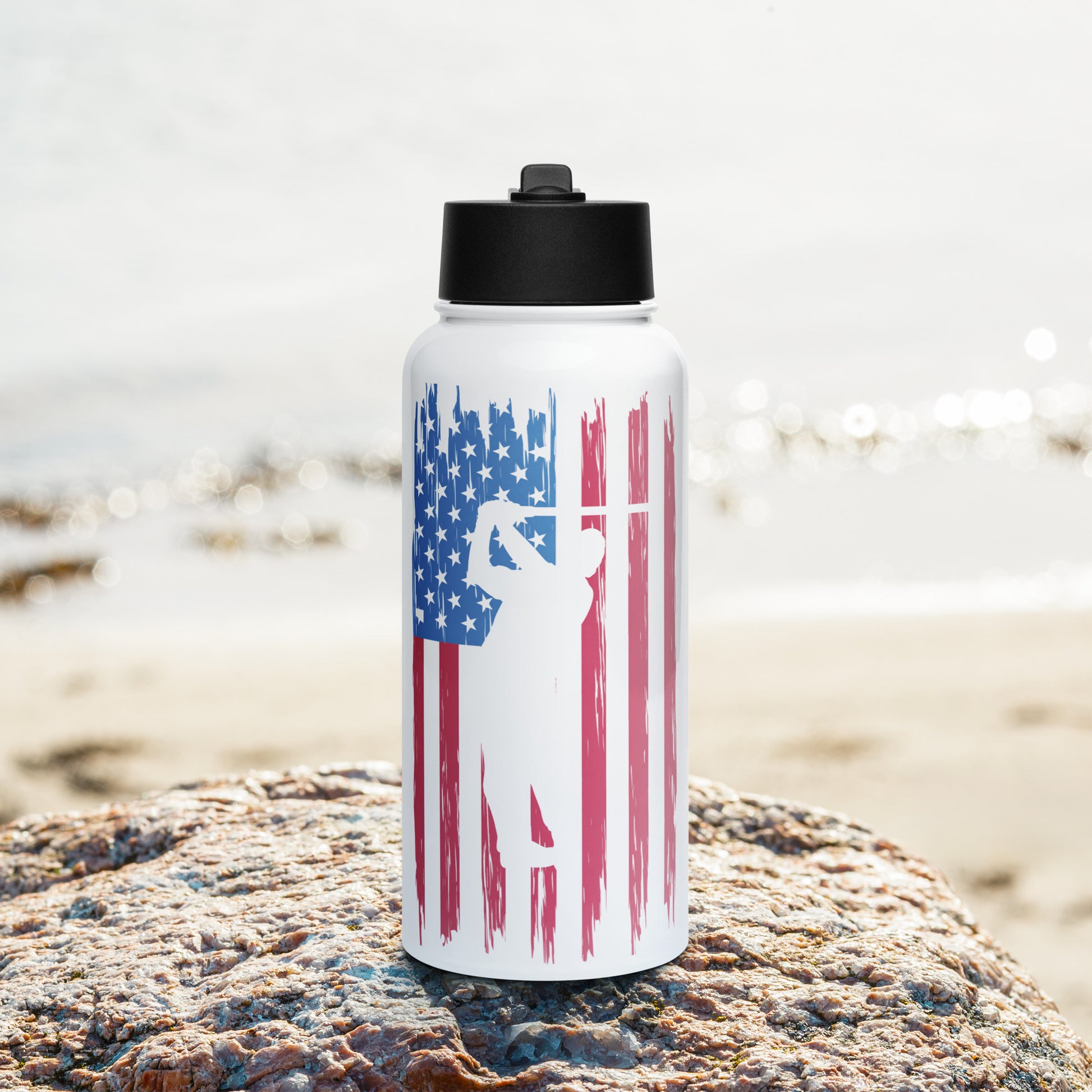 sports water bottle with straw and handle