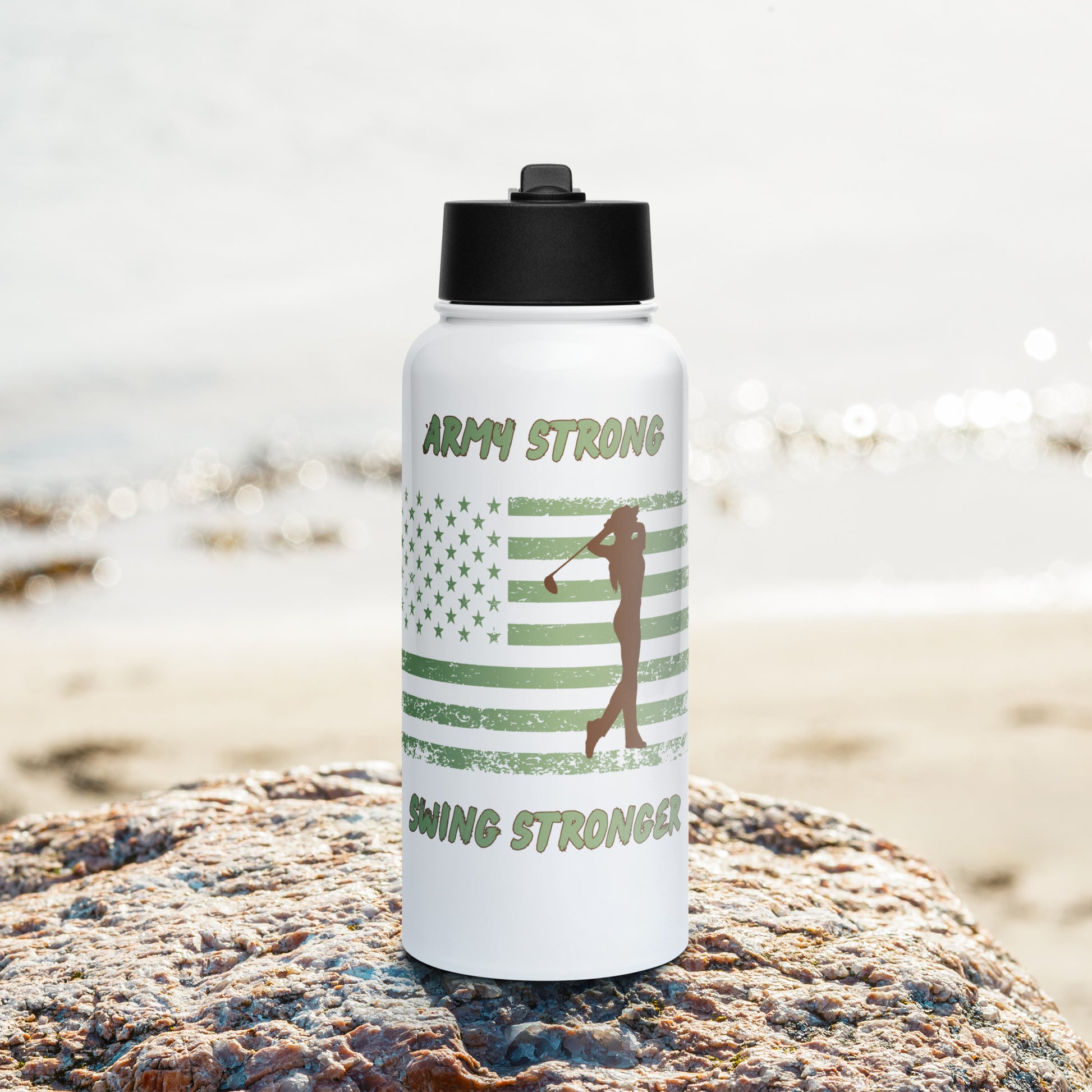 Ladies military golf theme bottle