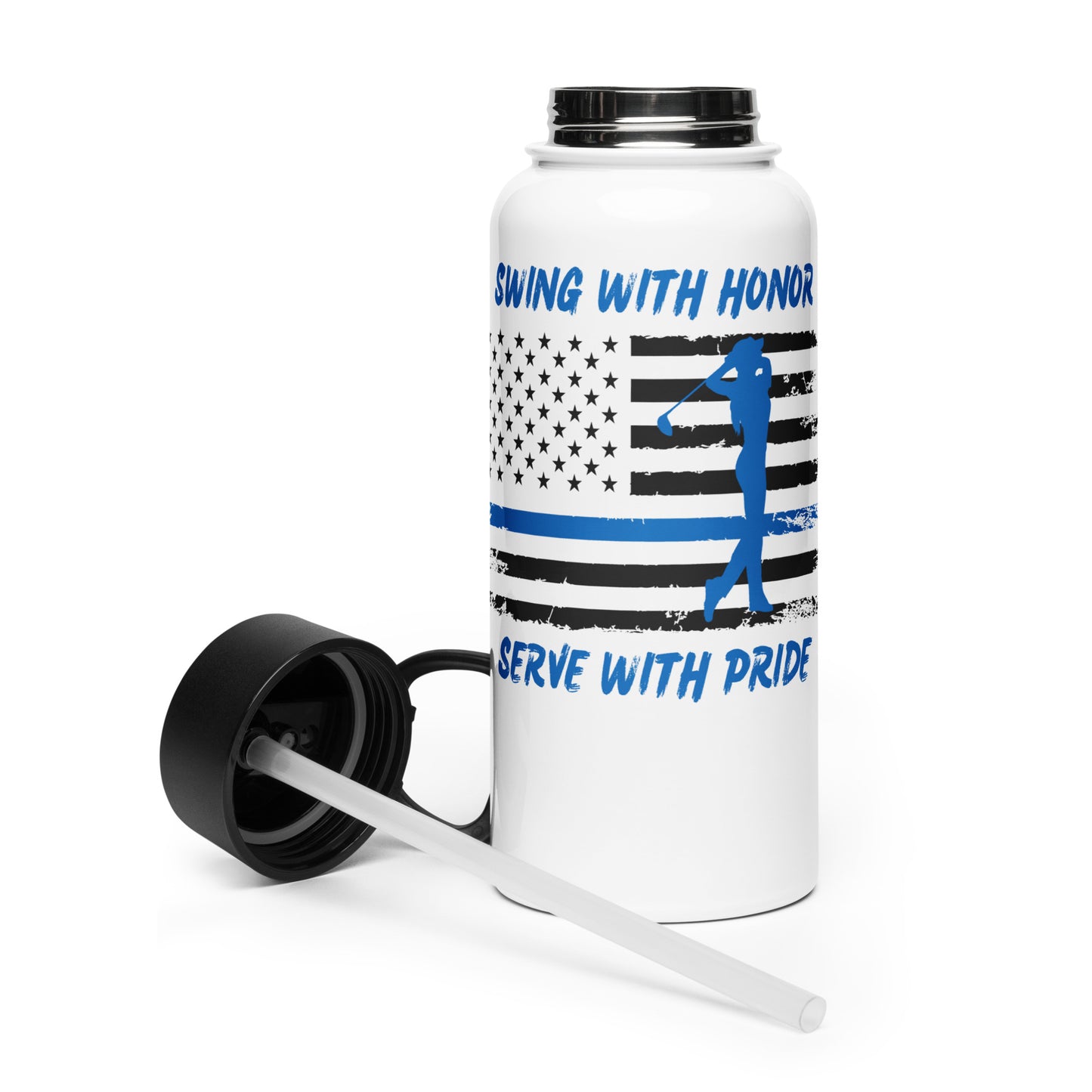 thin blue line golf water bottle for women