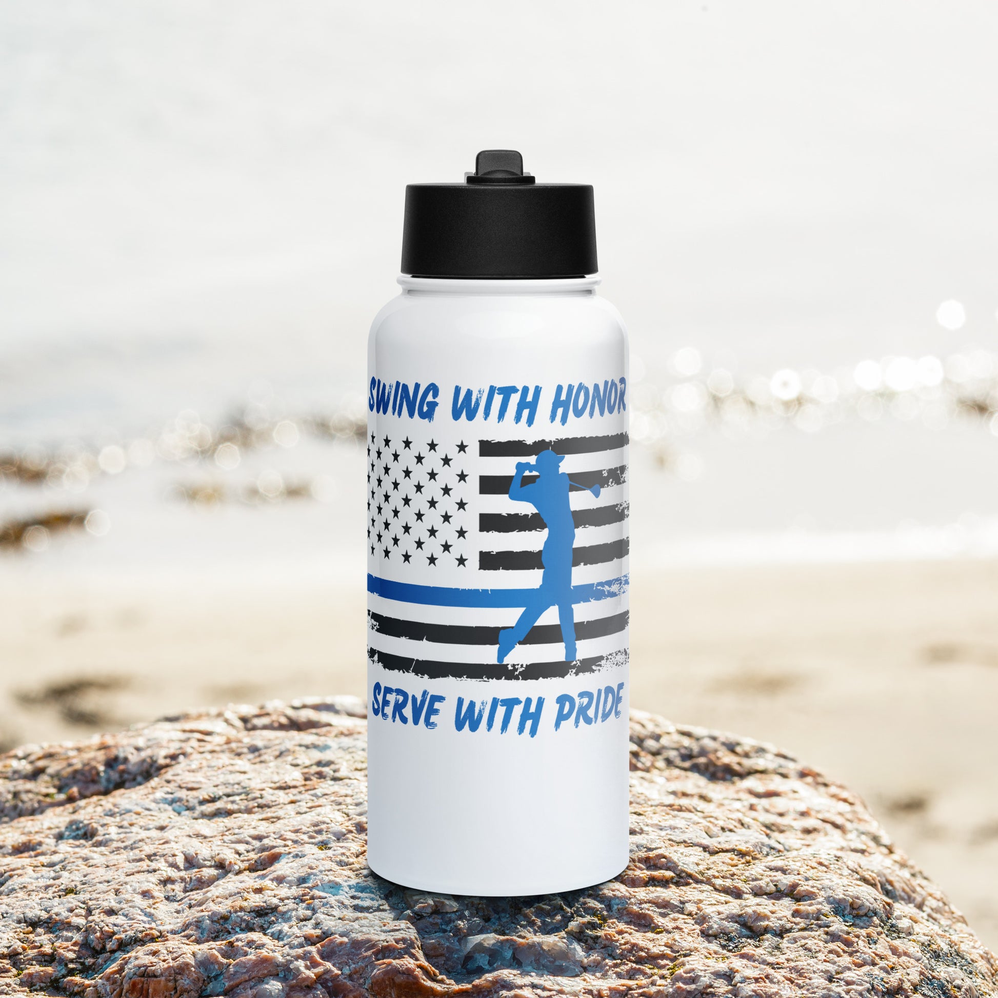 law enforcement support water bottle
