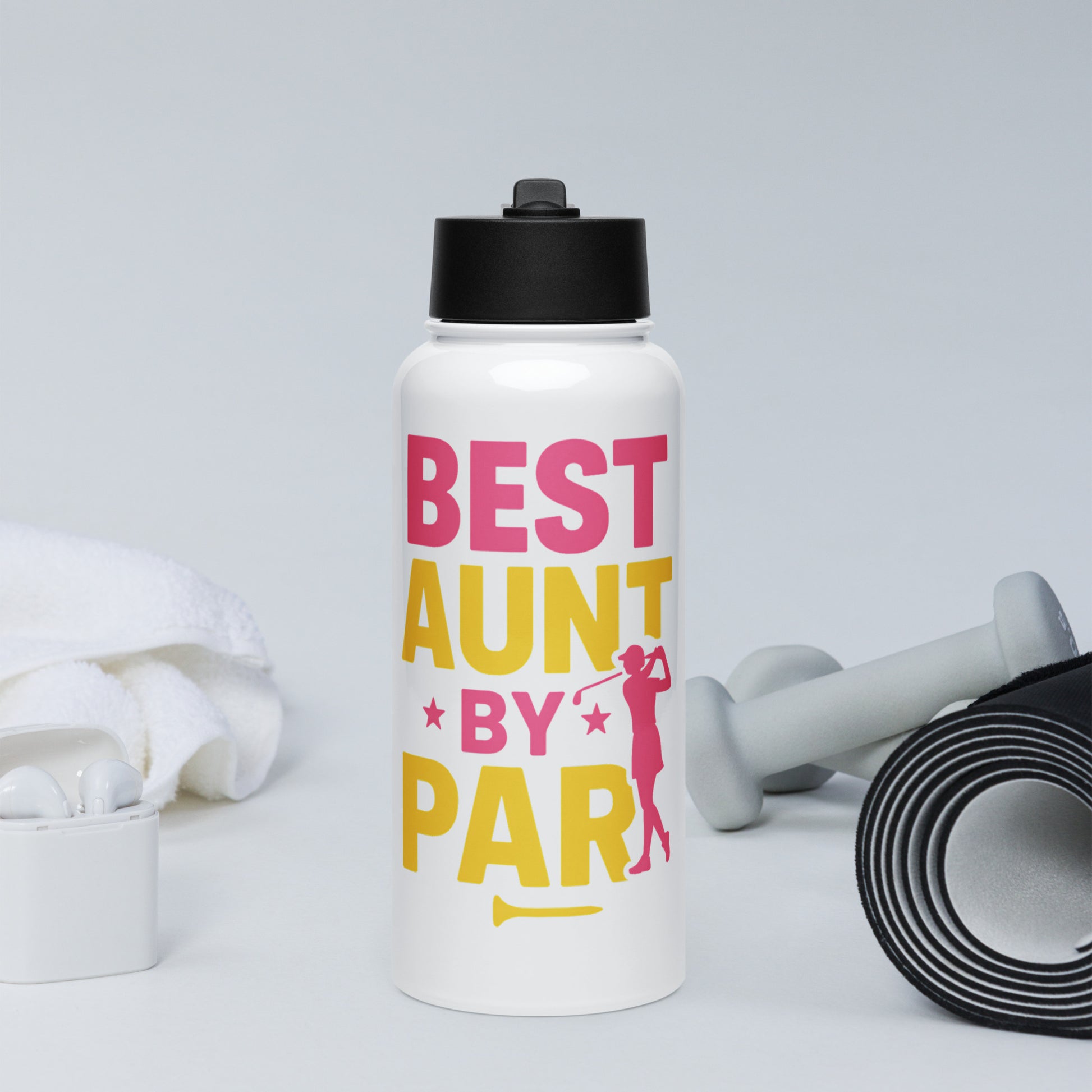 golf water bottle gift for best aunt