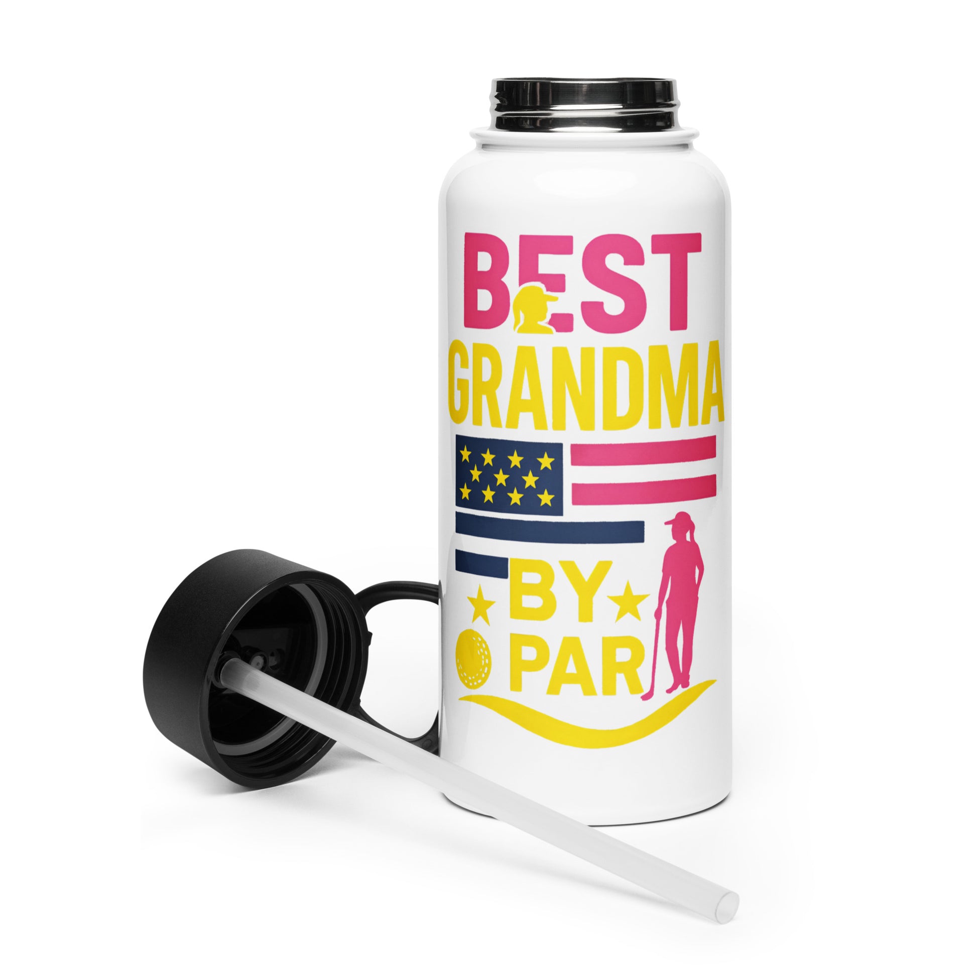 best grandma by par water bottle with straw