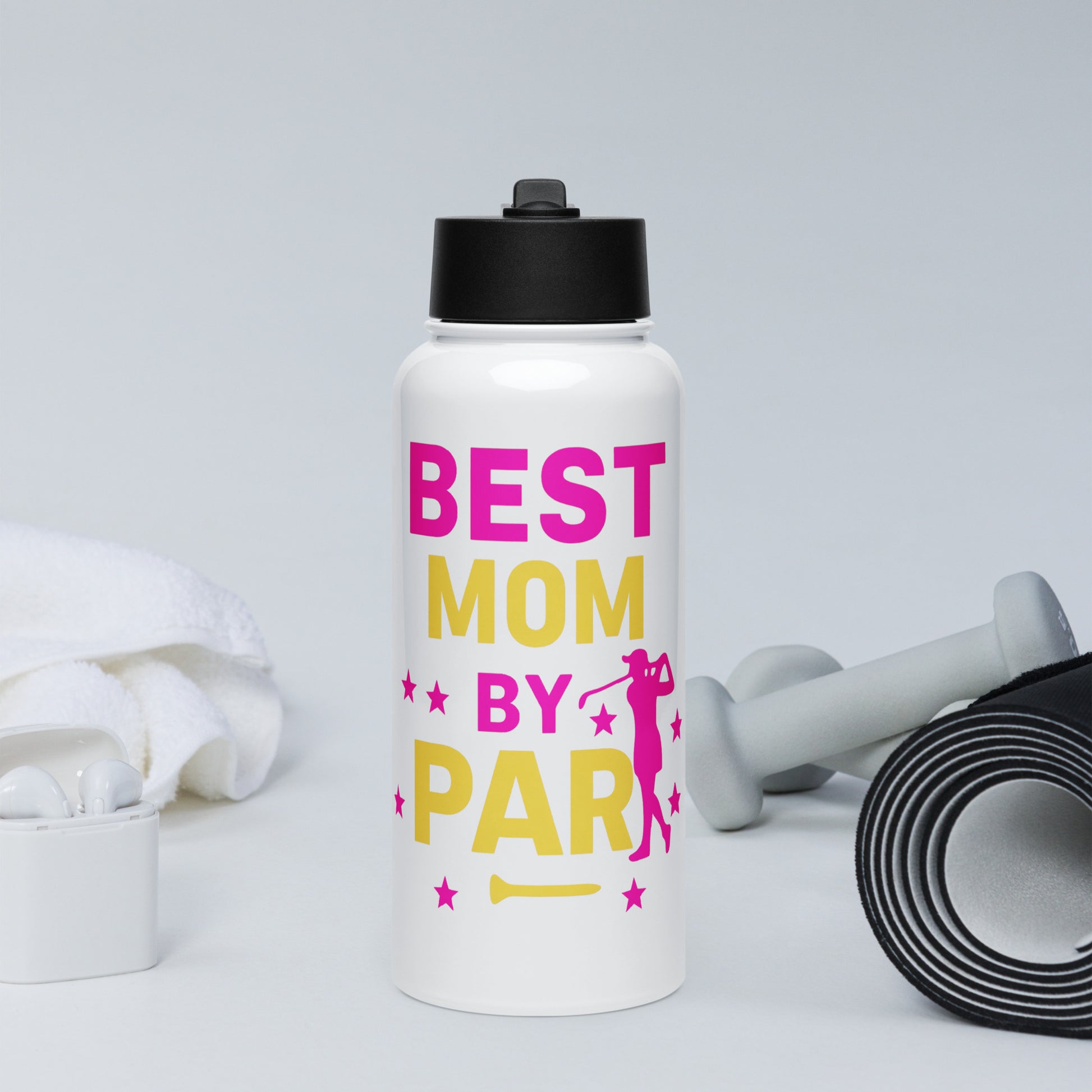 golf mom gift water bottle
