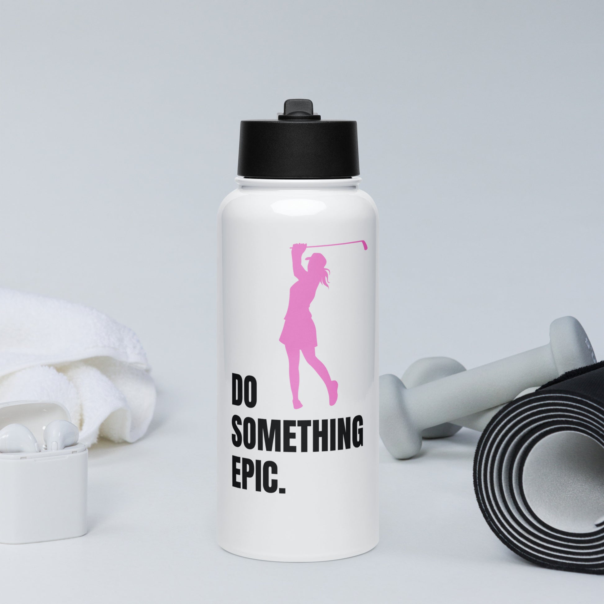 ladies pink silhouette golf bottle