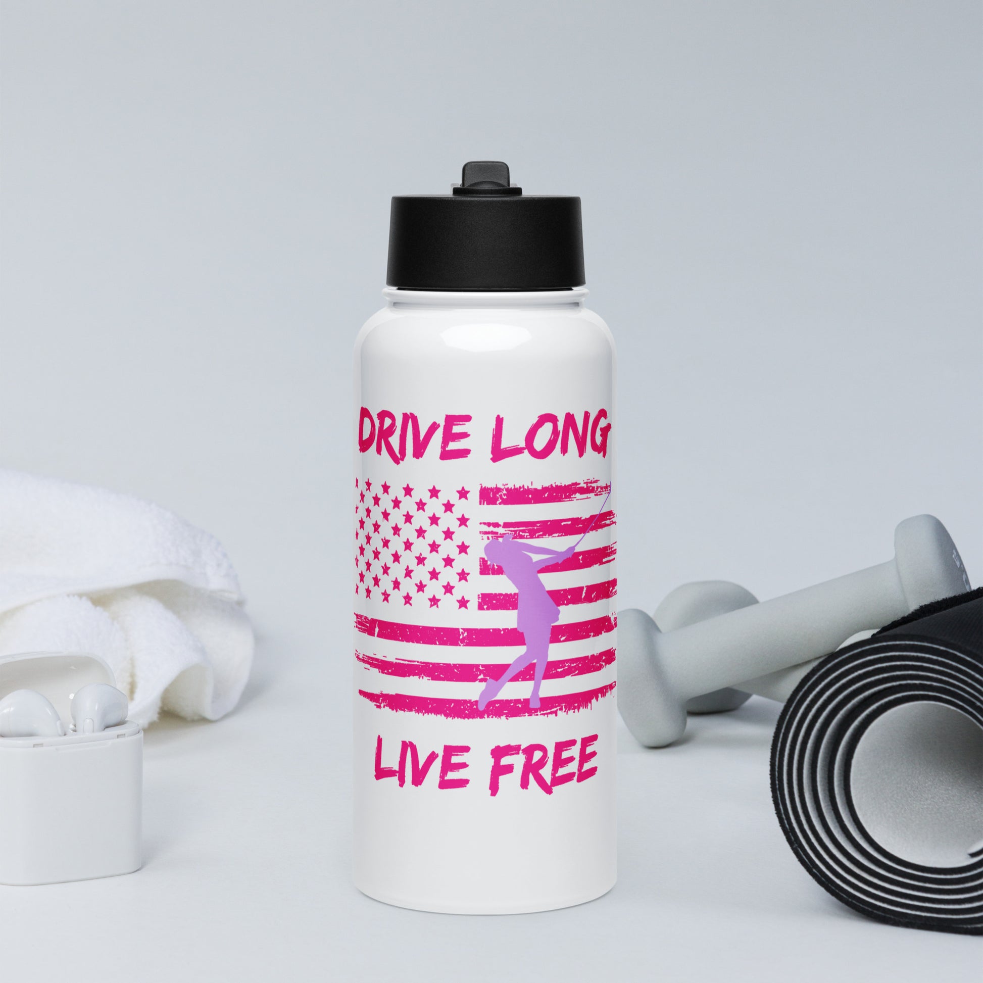 drive long live free pink bottle design