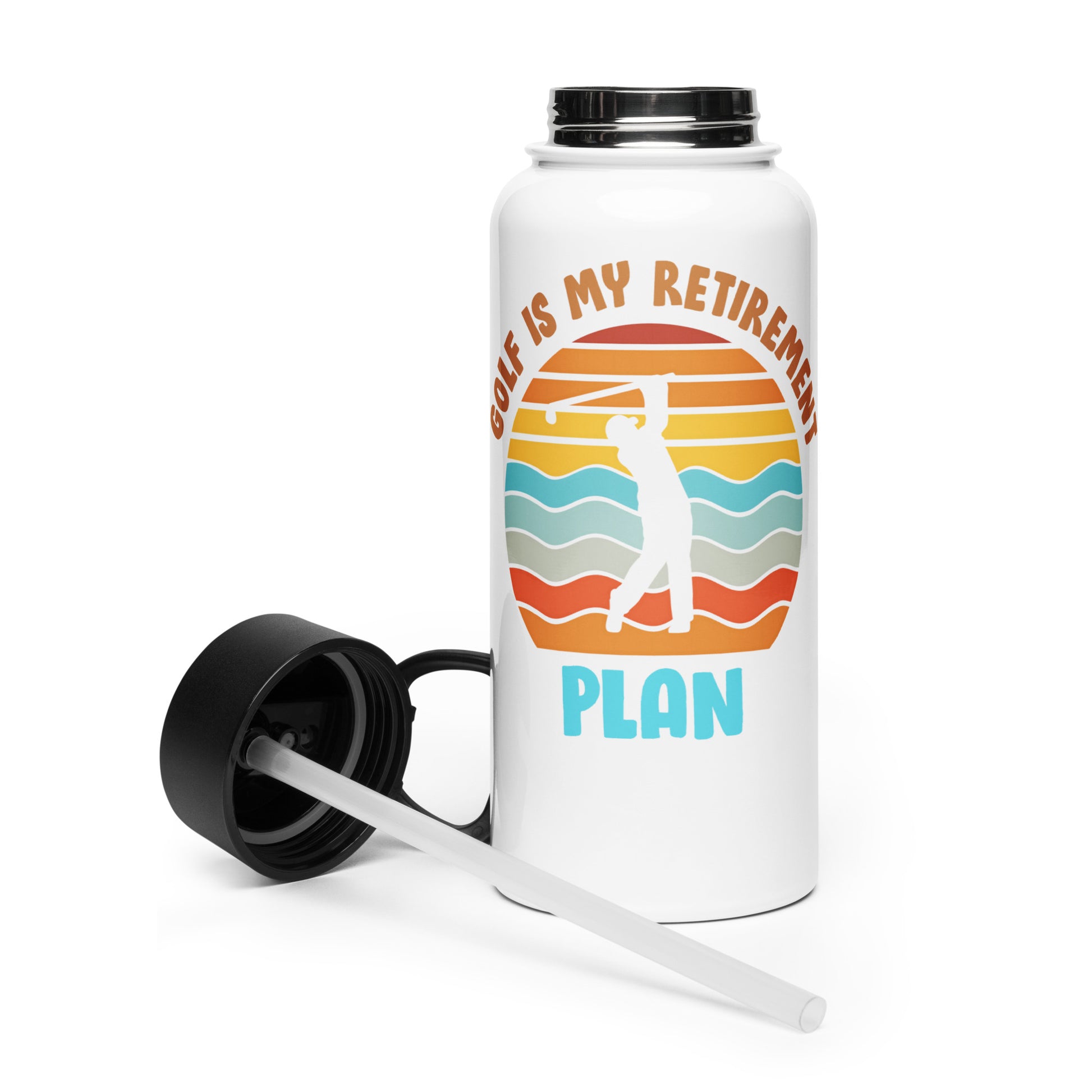 golf is my retirement plan bottle design