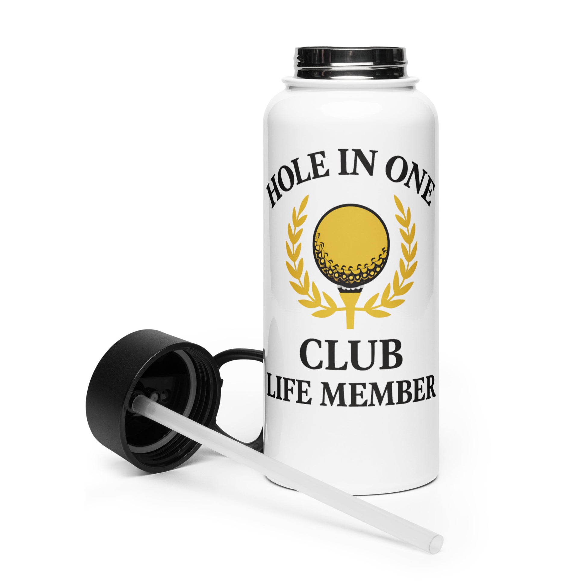 hole in one golf water bottle design