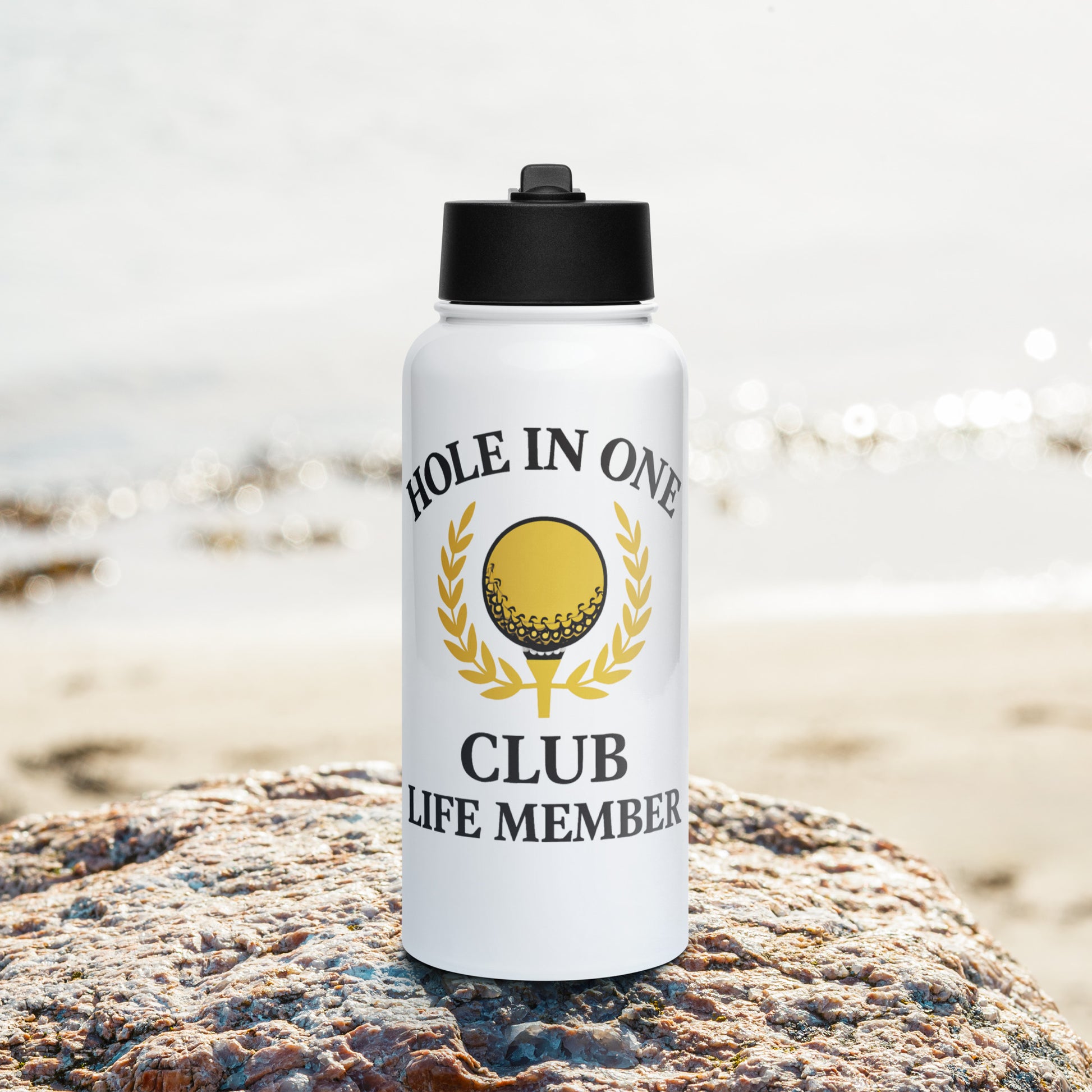 life member golf design water bottle