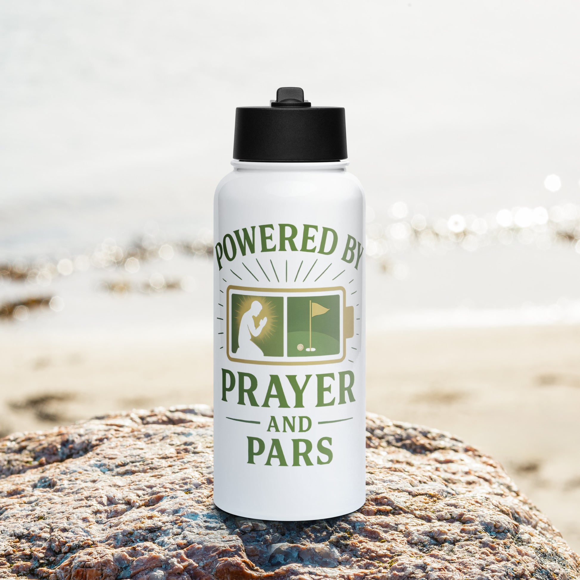 motivational water bottle for golfers