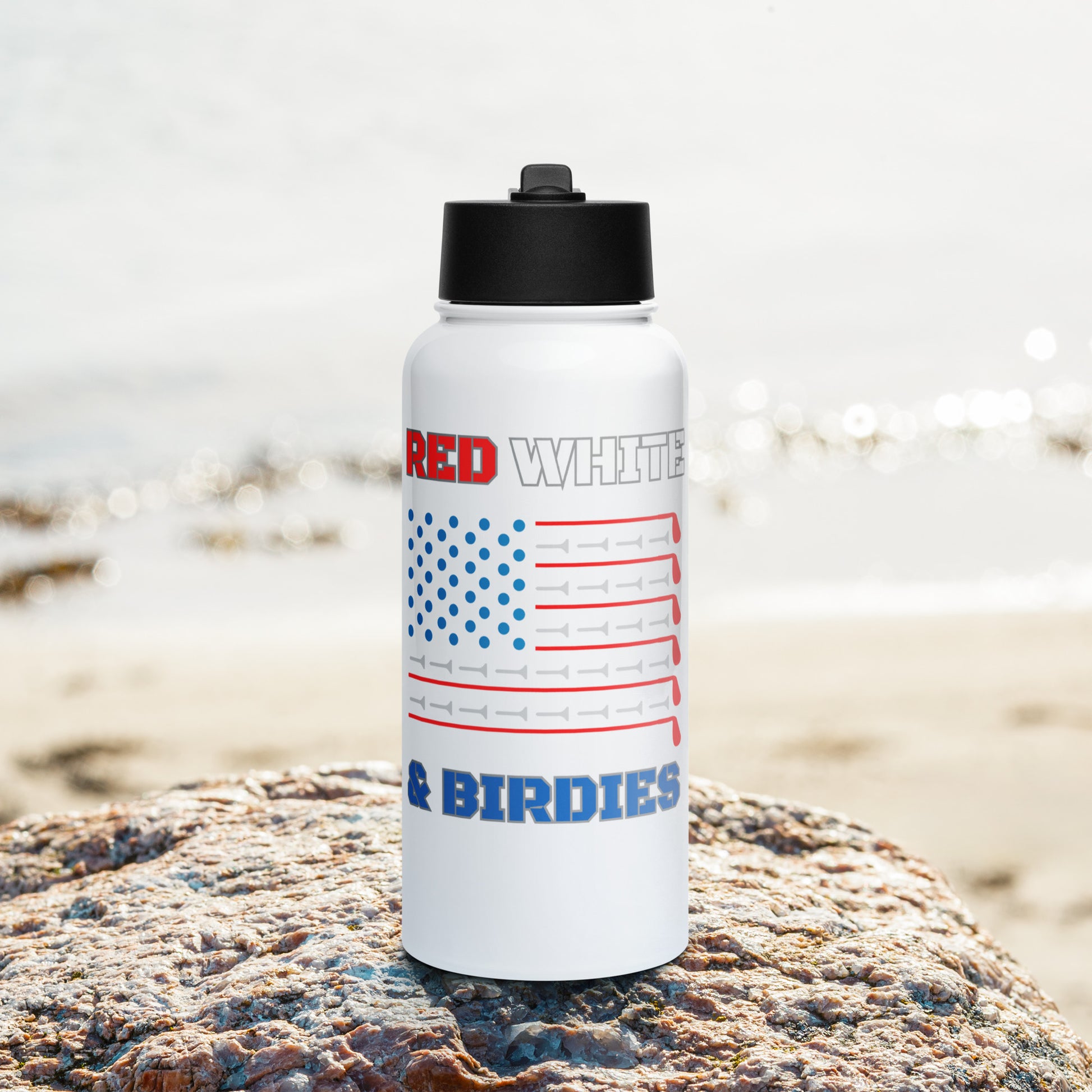 usa themed hydration bottle for golfers