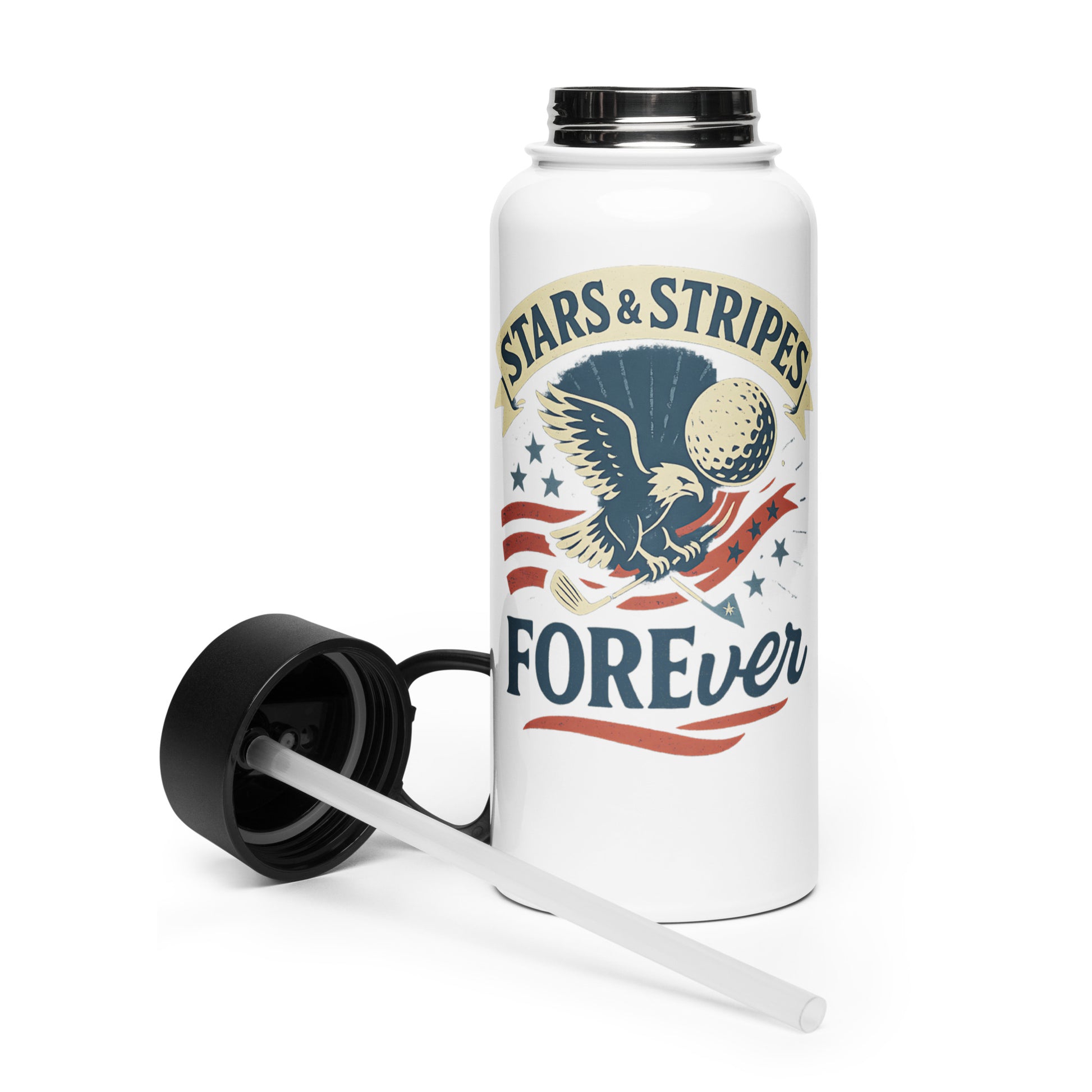 stars and stripes forever golf bottle