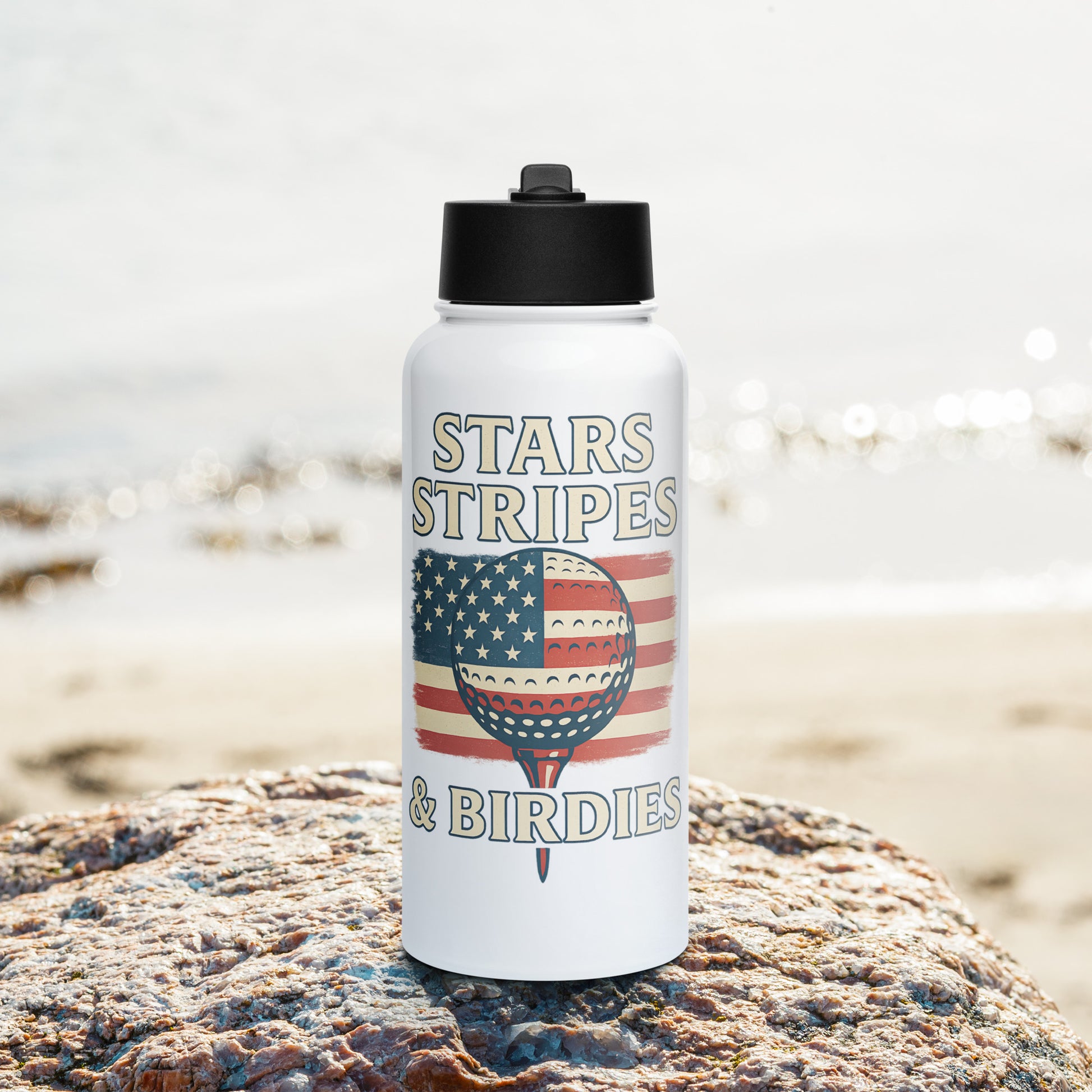 stars and stripes stainless steel bottle