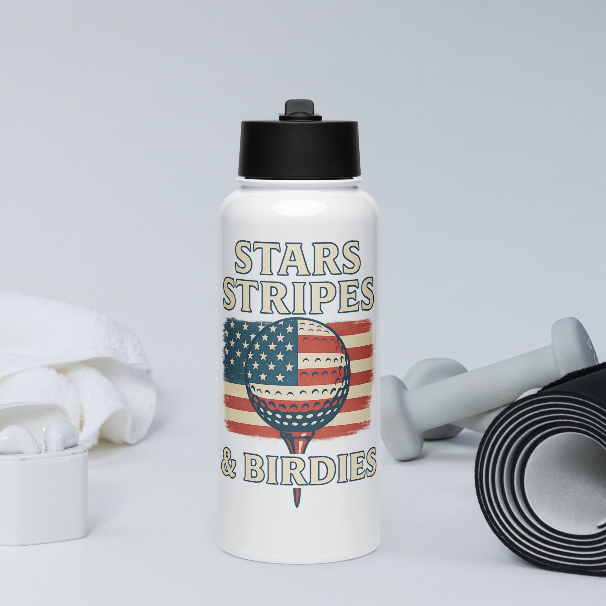 patriotic golf water bottle for players
