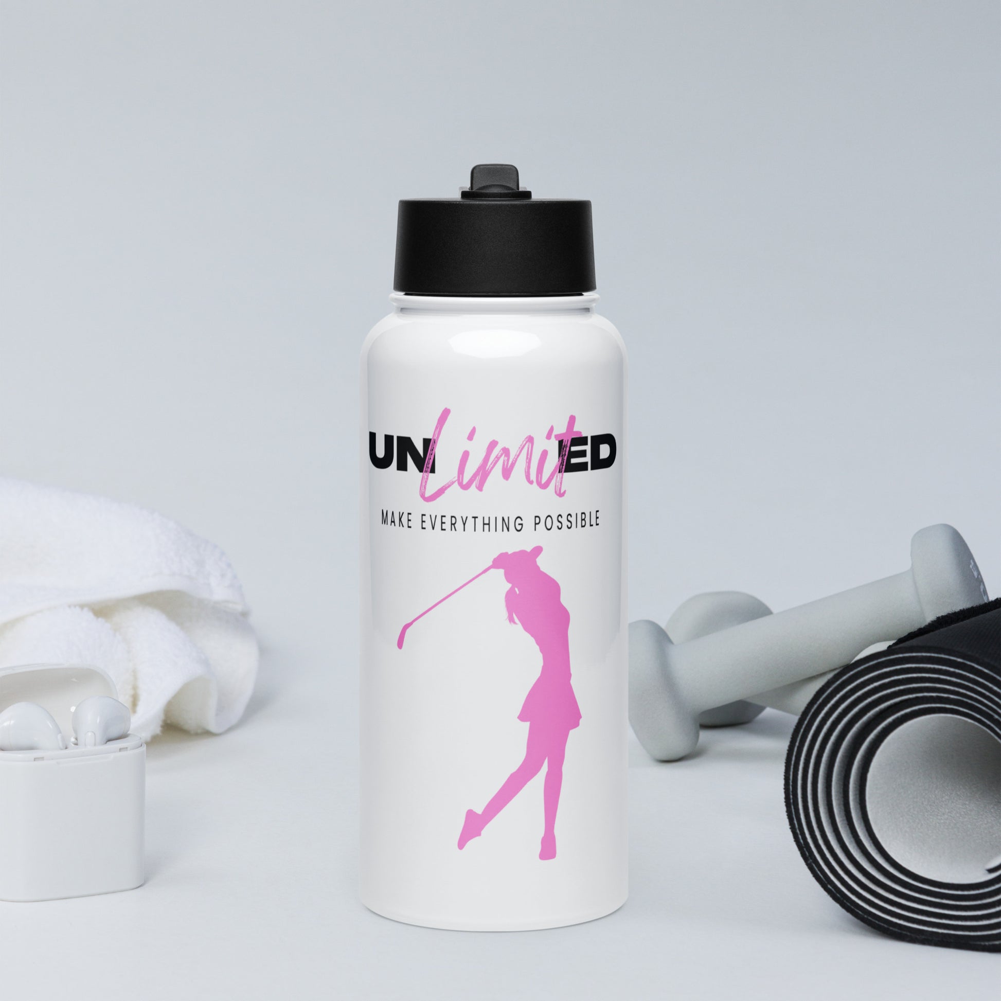 empowered women golf hydration bottle