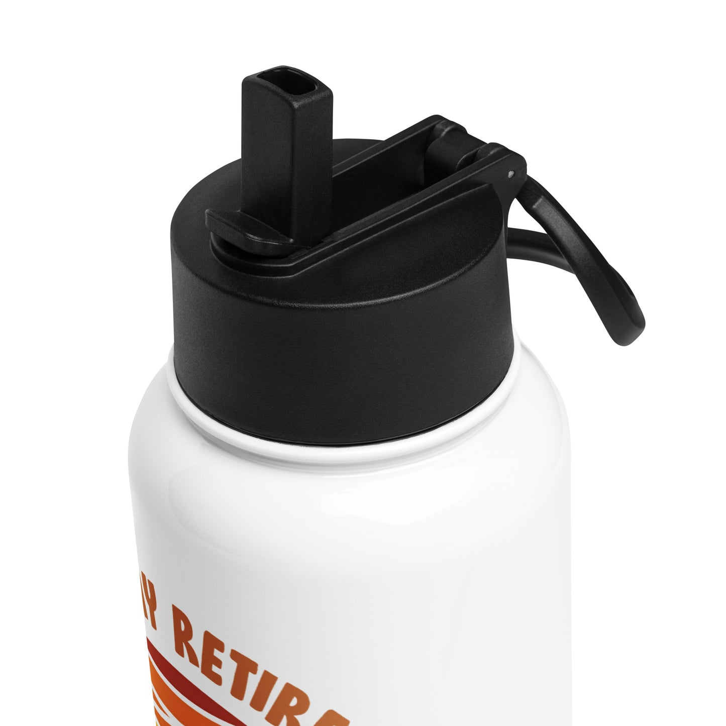 water bottle with vintage golfer graphic