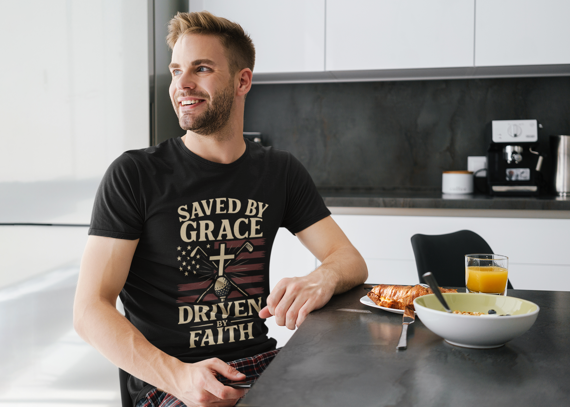 Saved by Grace Driven by Faith t-shirt
