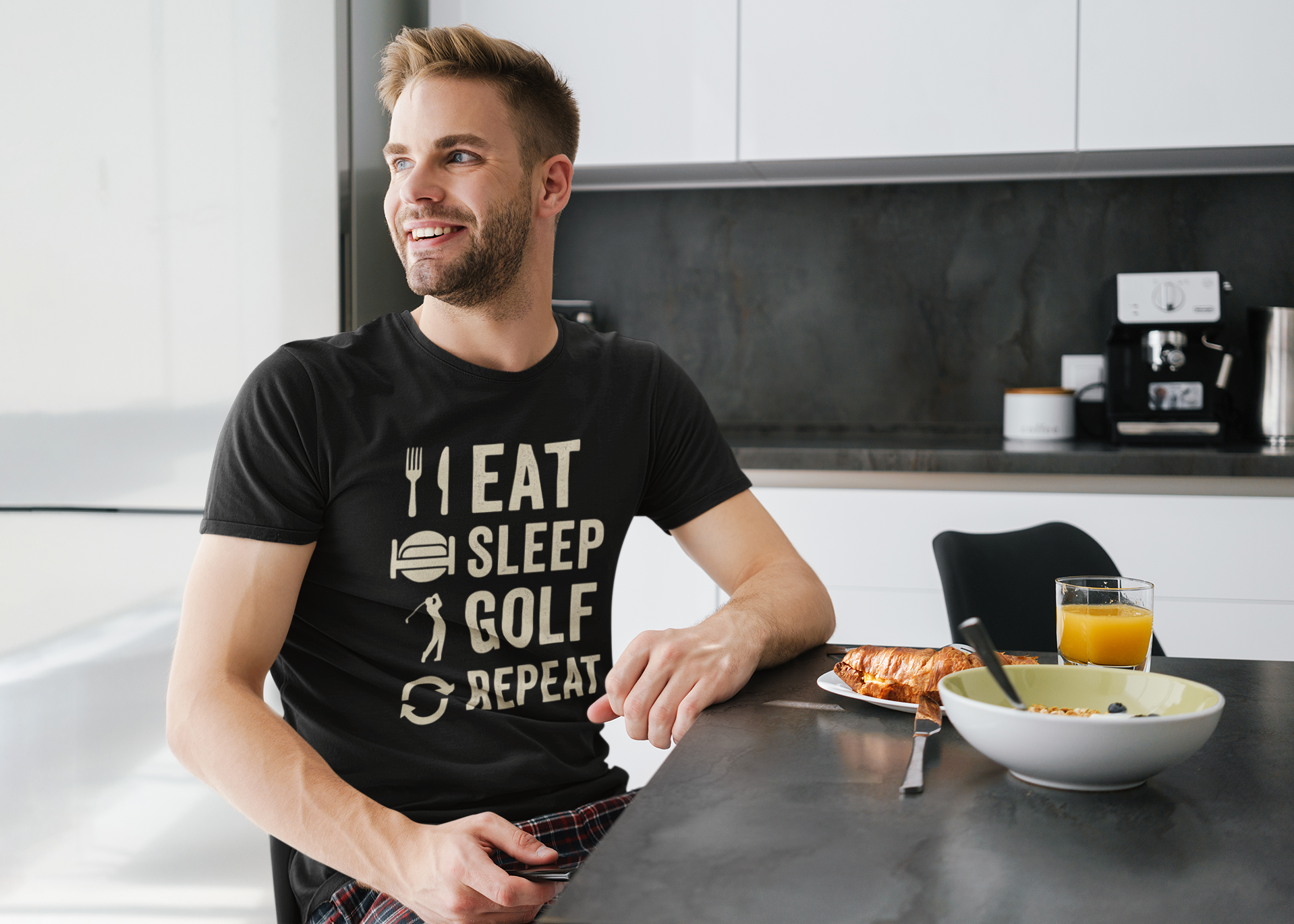 Eat Sleep Golf Repeat t-shirt design
